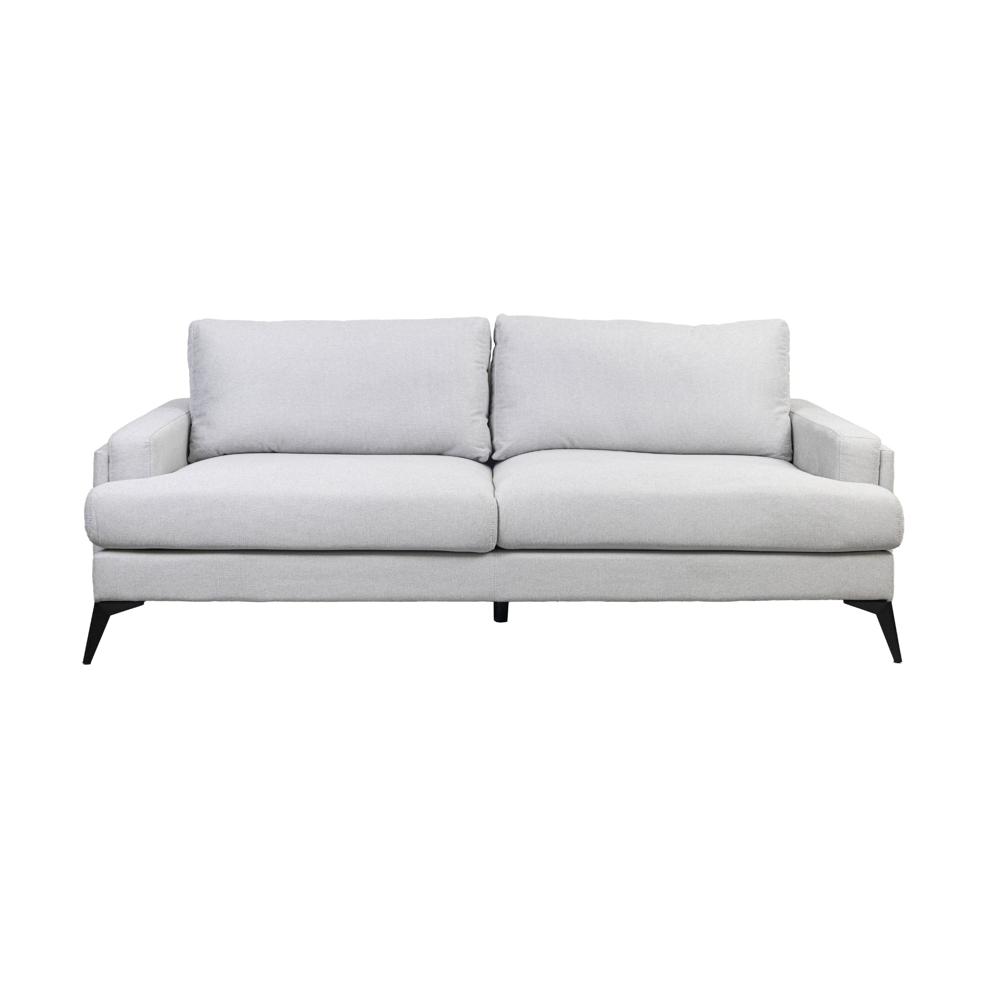 Harry 3 Seater Fabric Sofa Light Grey - Image 2