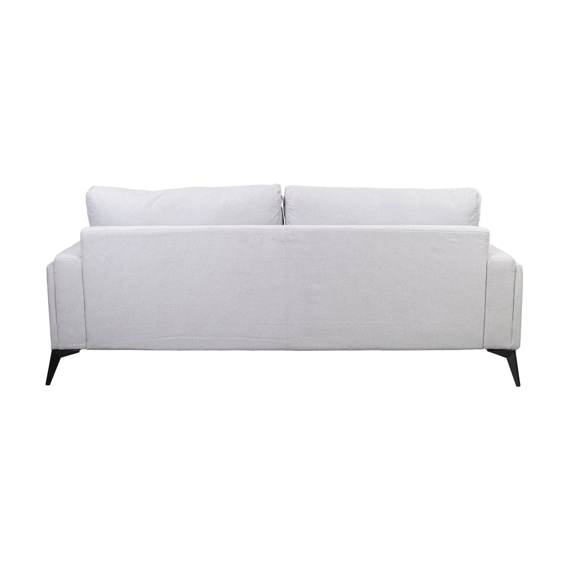 Harry 3 Seater Fabric Sofa Light Grey - Image 5