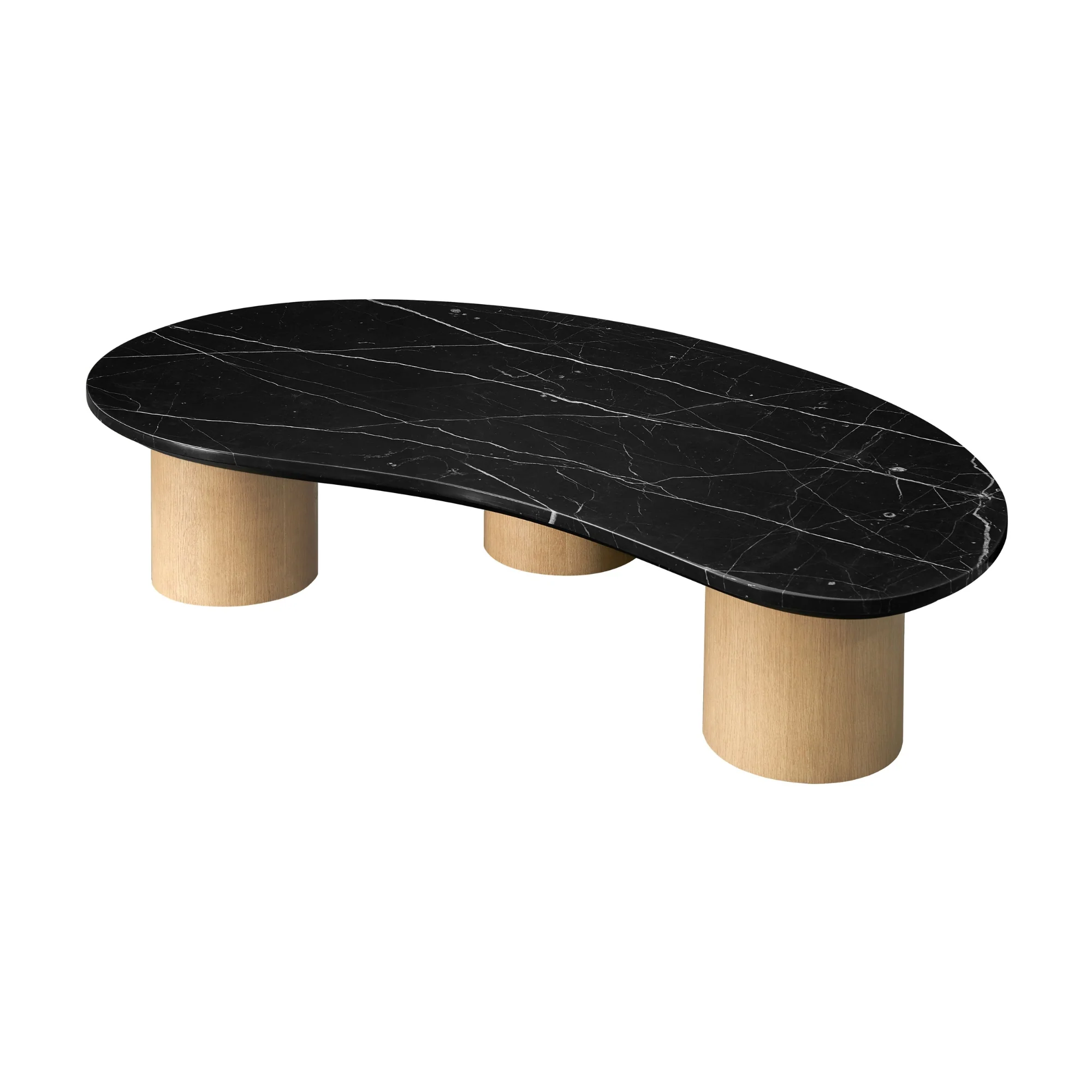 Harvey 77cm Marble Coffee Table Medium Black - Image 2