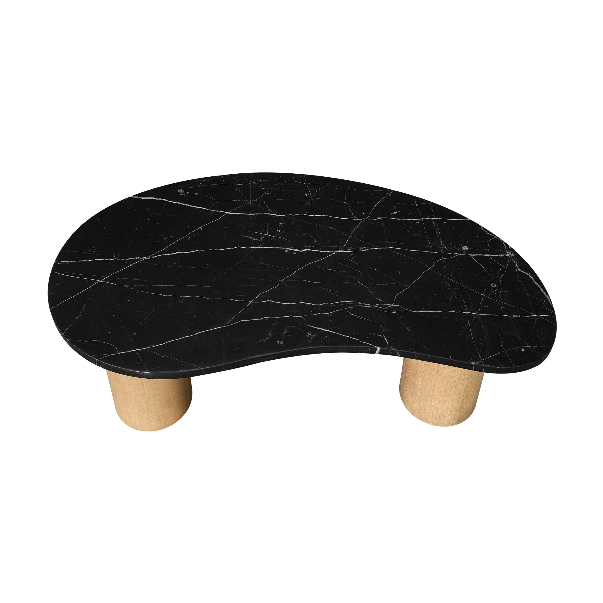 Harvey 77cm Marble Coffee Table Medium Black - Image 3