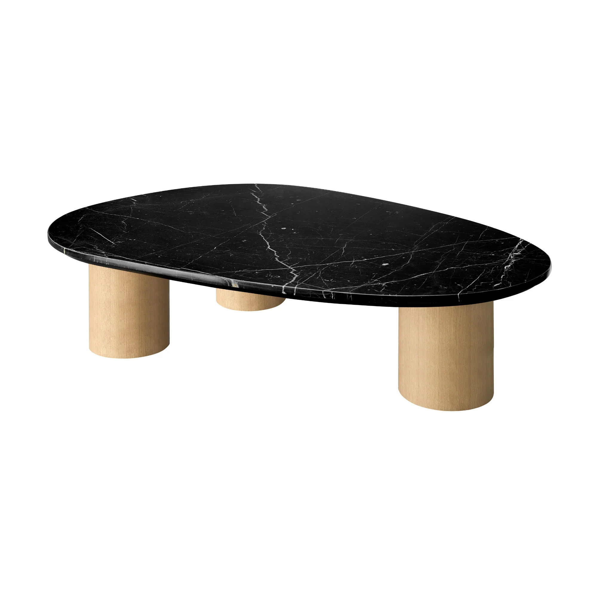 Harvey 99cm Marble Coffee Table Large Black - Image 2