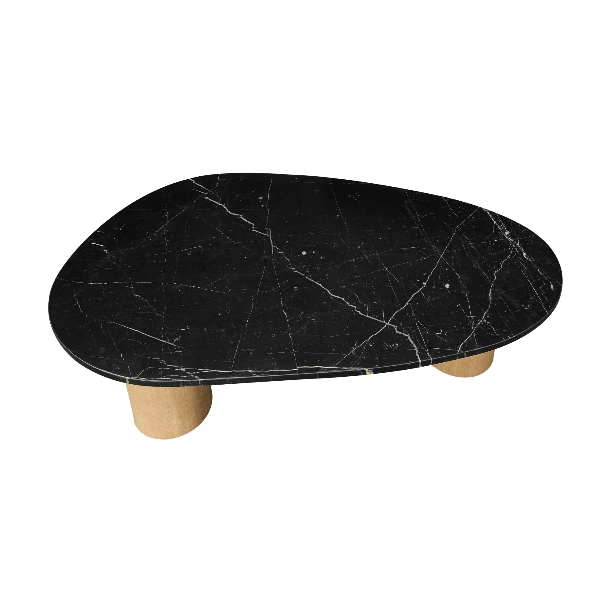 Harvey 99cm Marble Coffee Table Large Black - Image 3