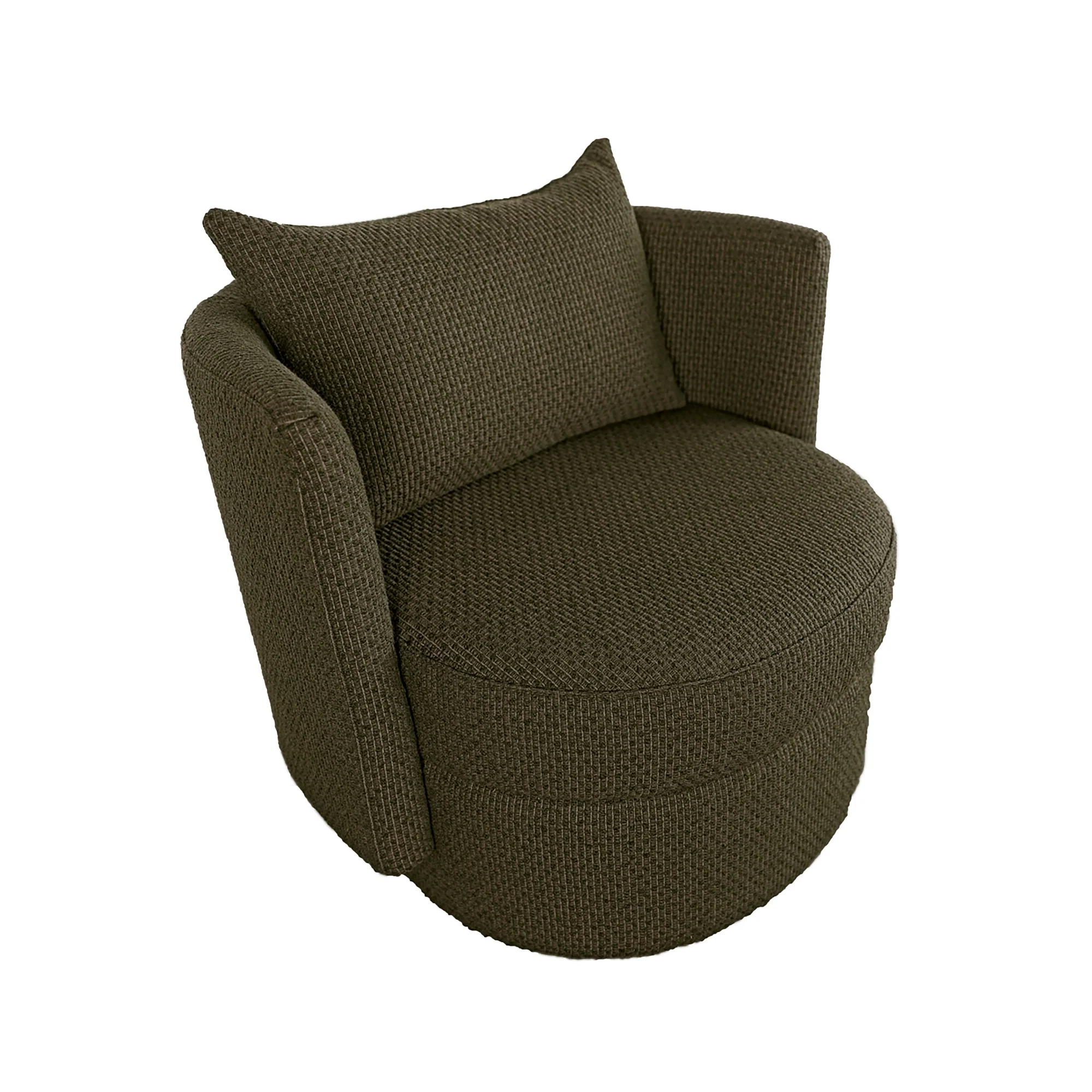 Havana Occasional Arm Chenille Chair Olive - Image 3