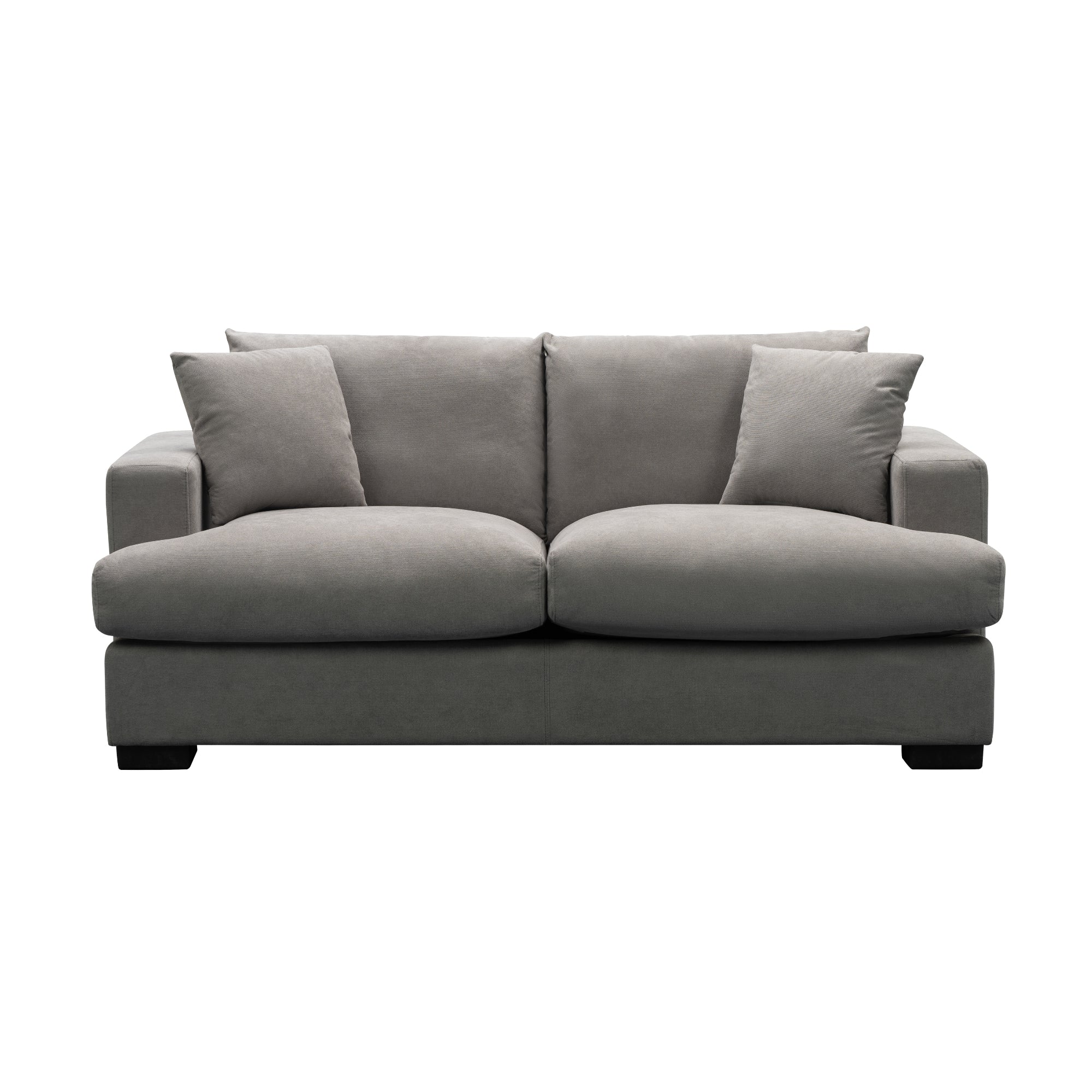 Hecate 2 Seater Fabric Sofa Lounge Light Grey - Image 2