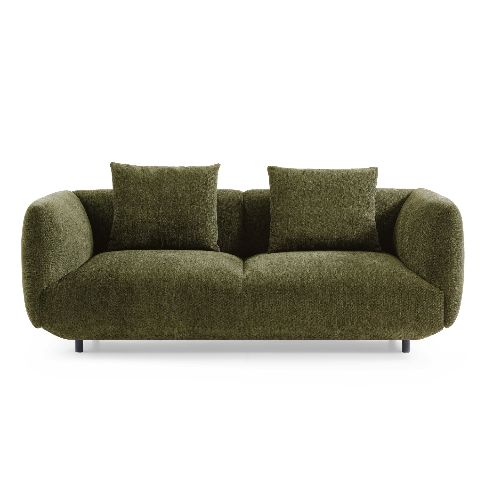 Henderson 3 Seater Chenille Sofa Green - Image 2