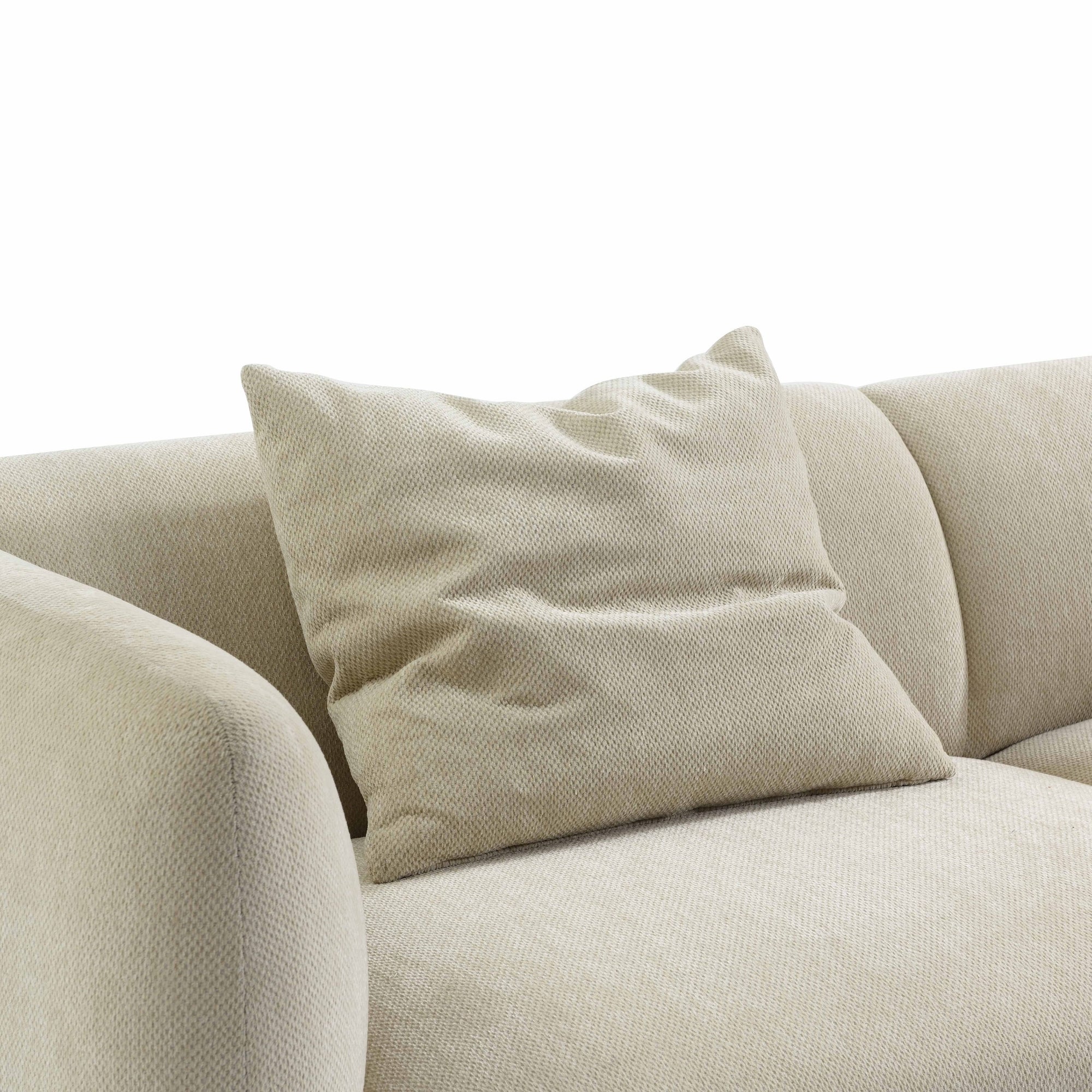 Henderson 4 Seater Chenille Sofa Natural - Image 4