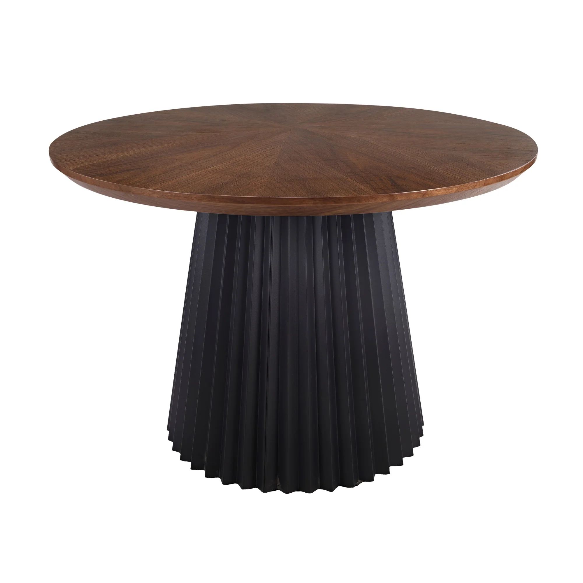 Henrik 7pc Set Round Dining Table Fabric Chair - Image 2