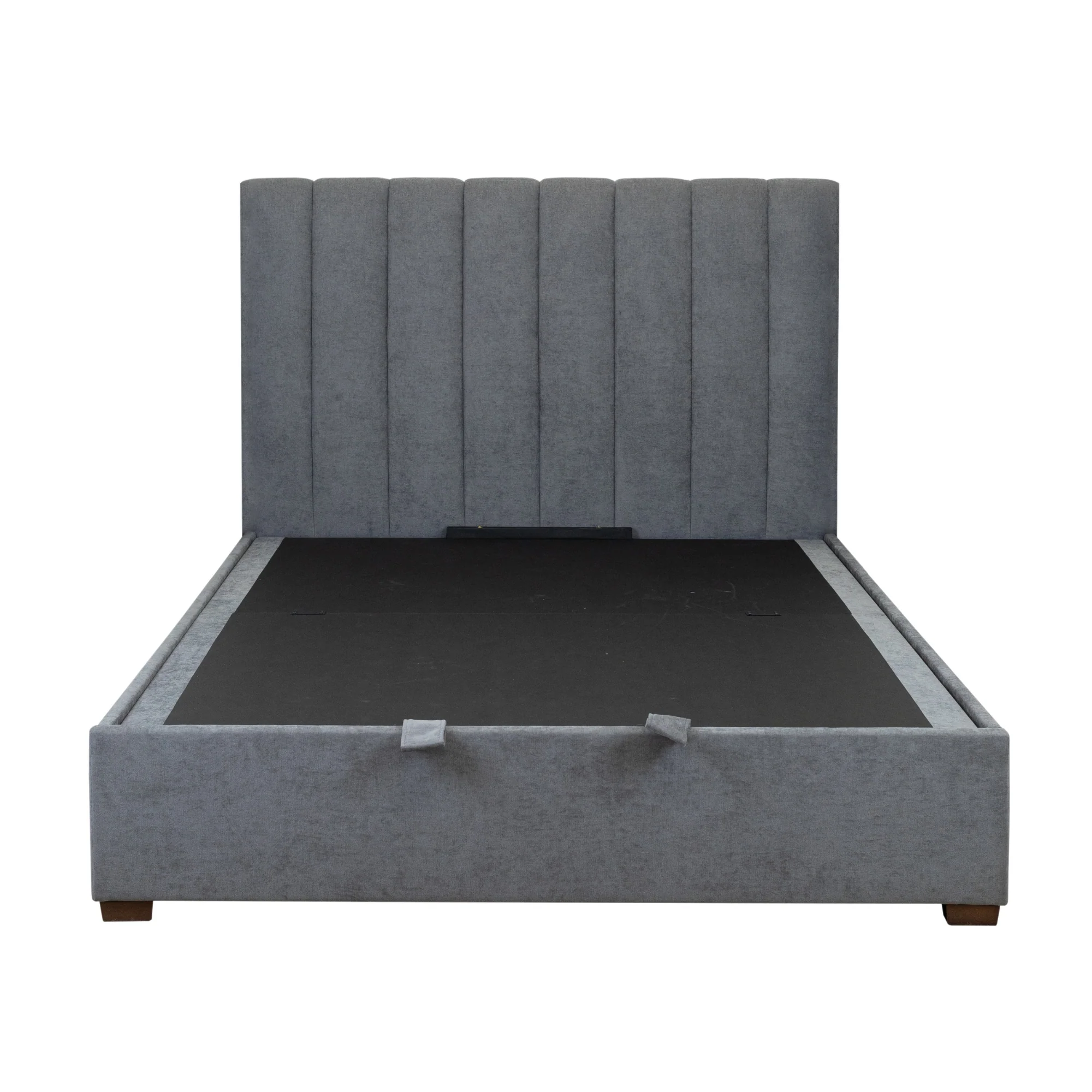 Homie Queen Bed Frame Gas Lift Storage Dark Grey - Image 4