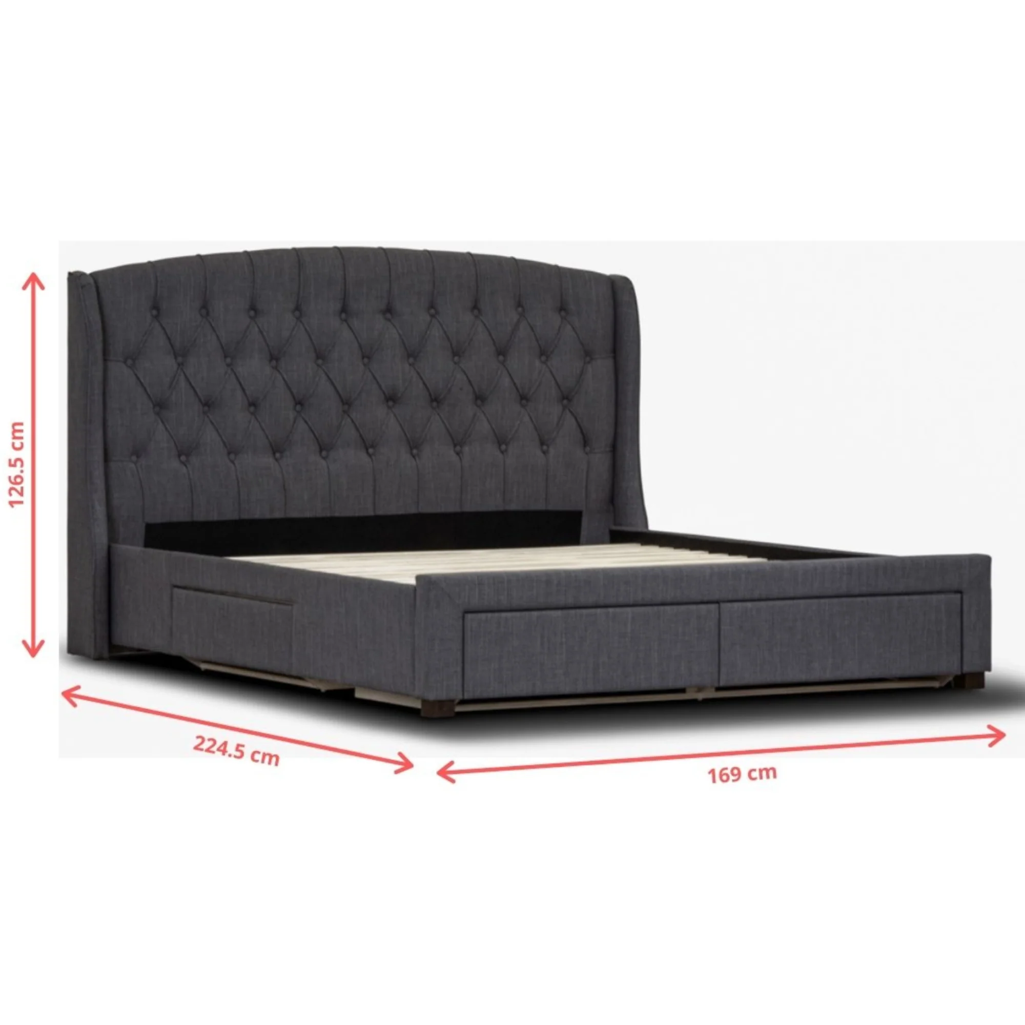 Honeydew Bed Frame Grey - Image 13
