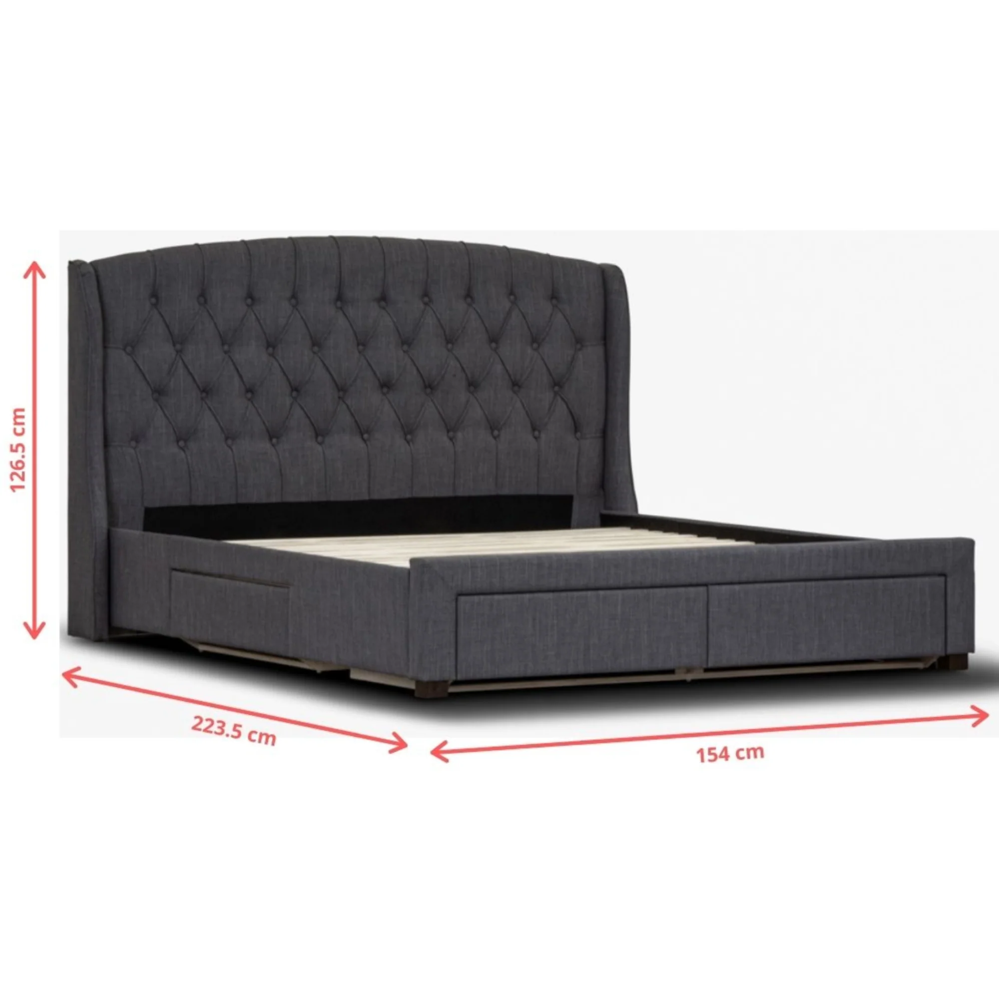 Honeydew Bed Frame Grey - Image 21