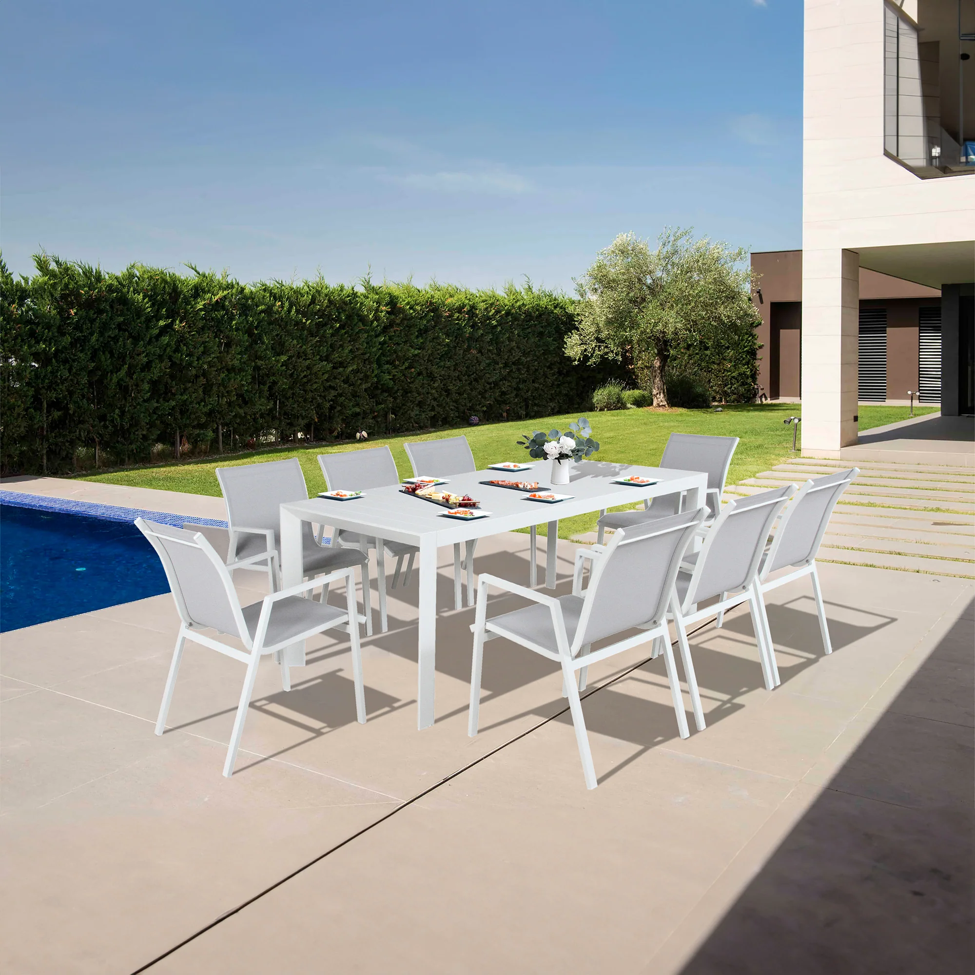 Iberia 178cm Outdoor Dining Table - Image 5
