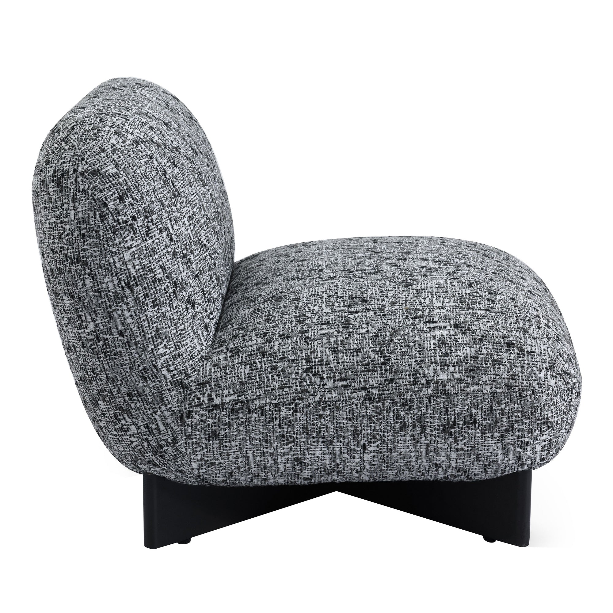 Ina Occasional Chenille Chair Black - Image 3