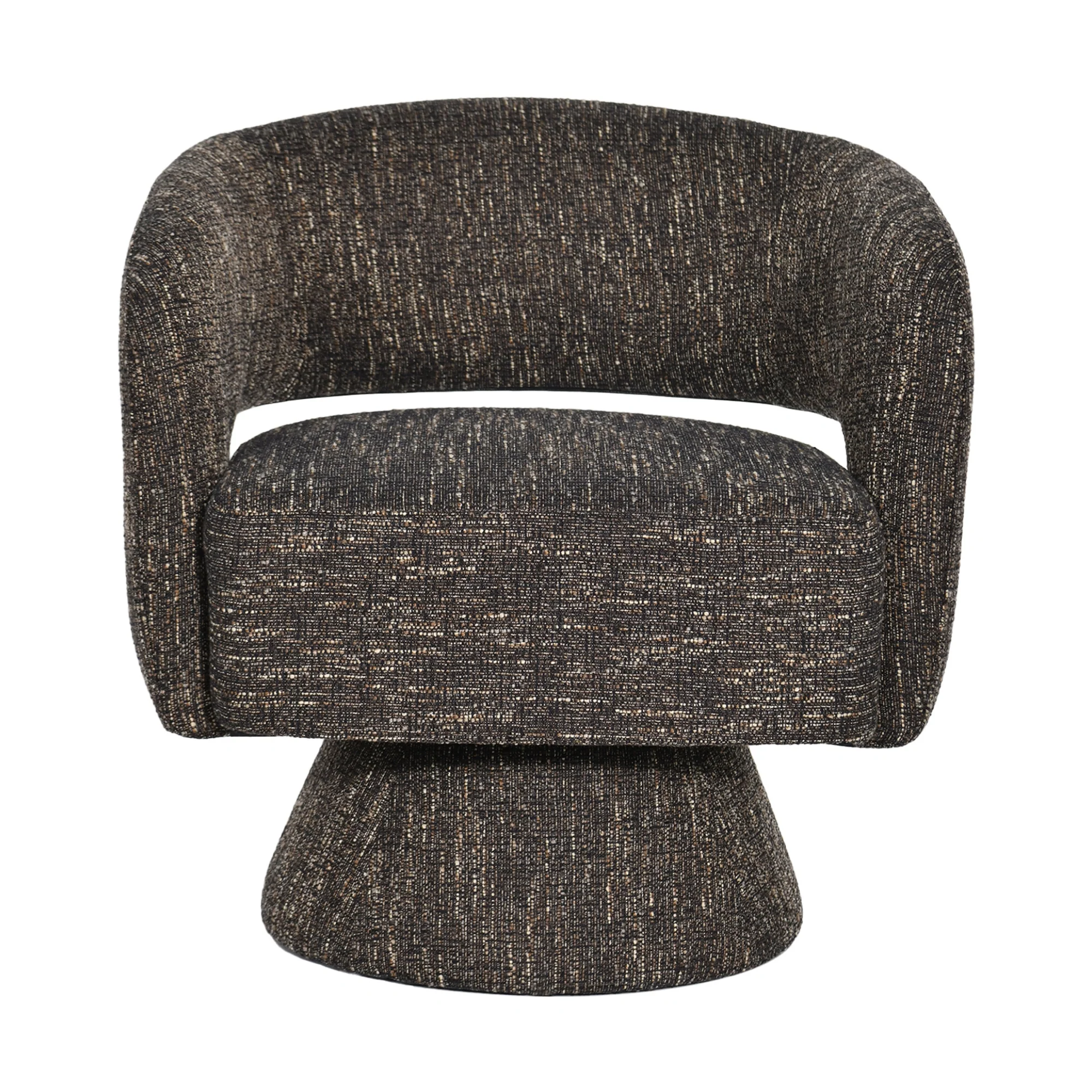 Ivie Fabric Swivel Accent Occasional Chair Chocolate
