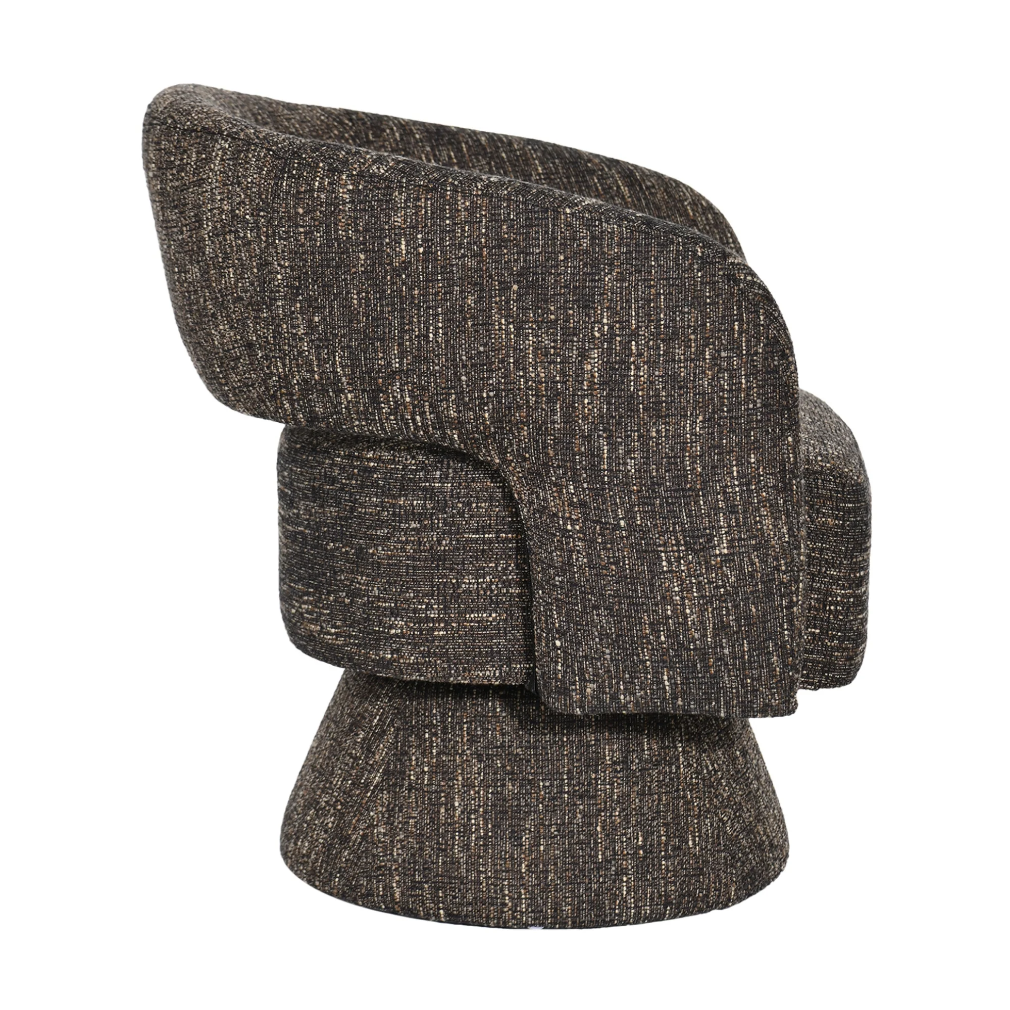 Ivie Fabric Swivel Accent Occasional Chair Chocolate - Image 3