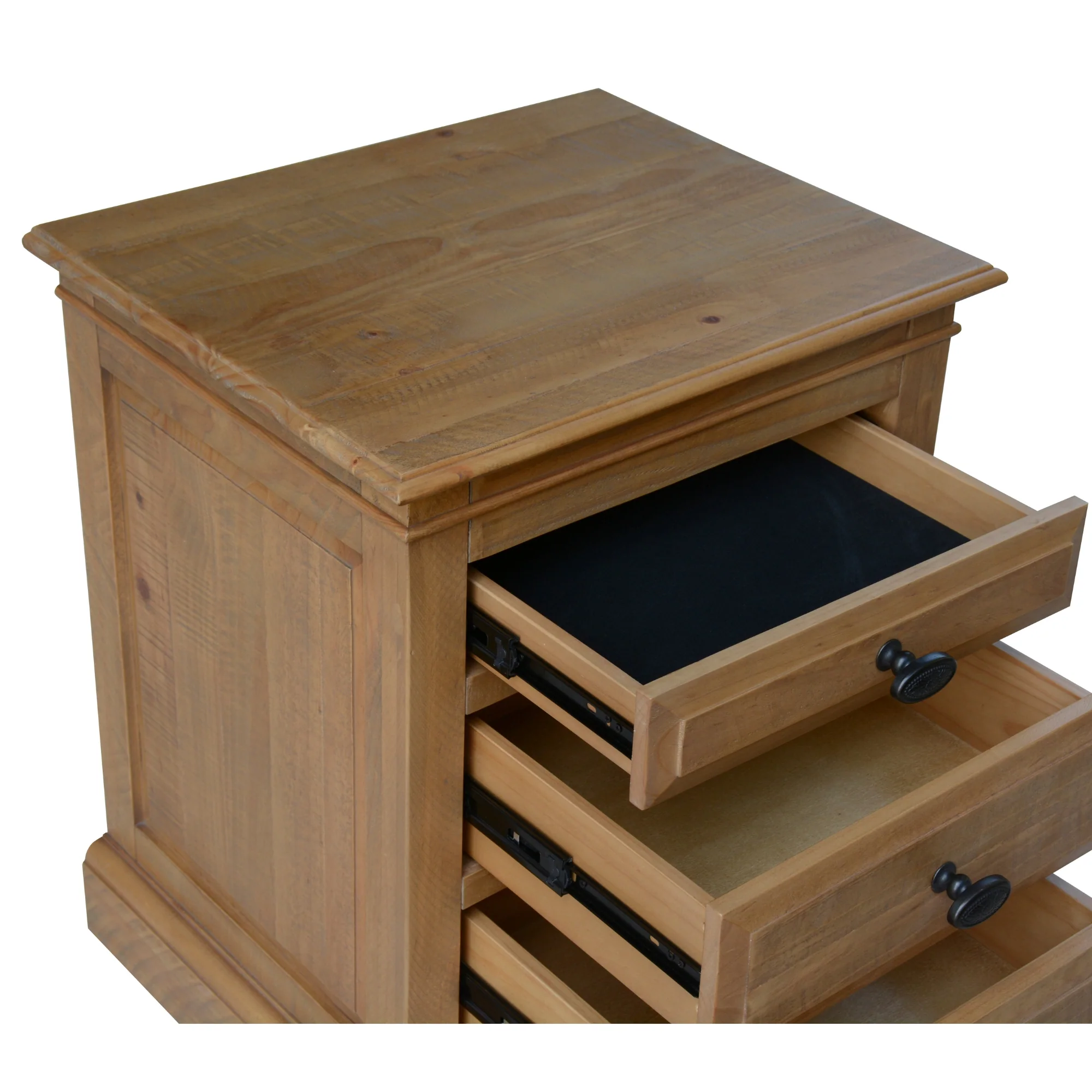 Jade 4pc Set Bedside Dresser and Mirror - Image 7