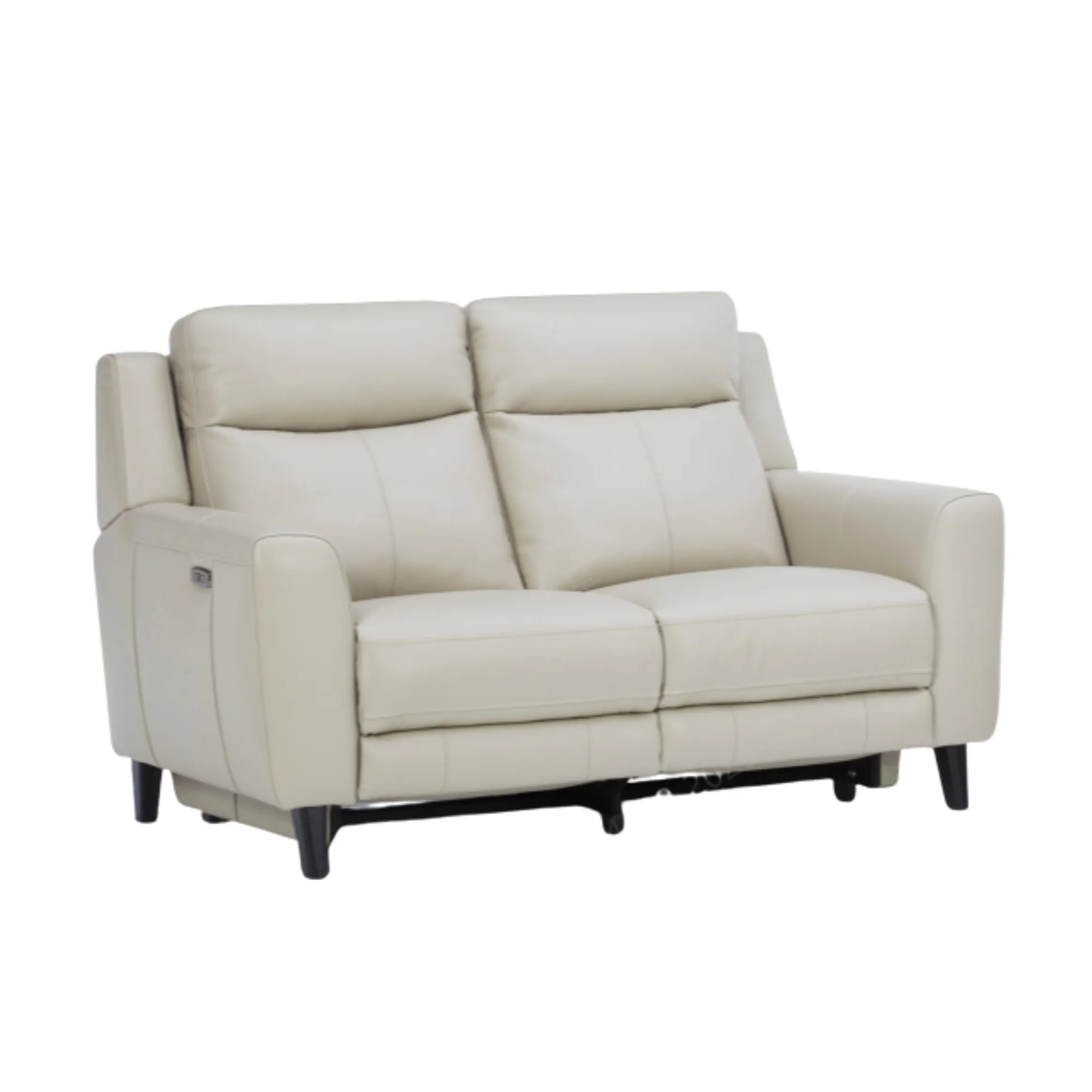 Jakob 2 Seater Leather Electric Recliner Lounge Beige - Image 2