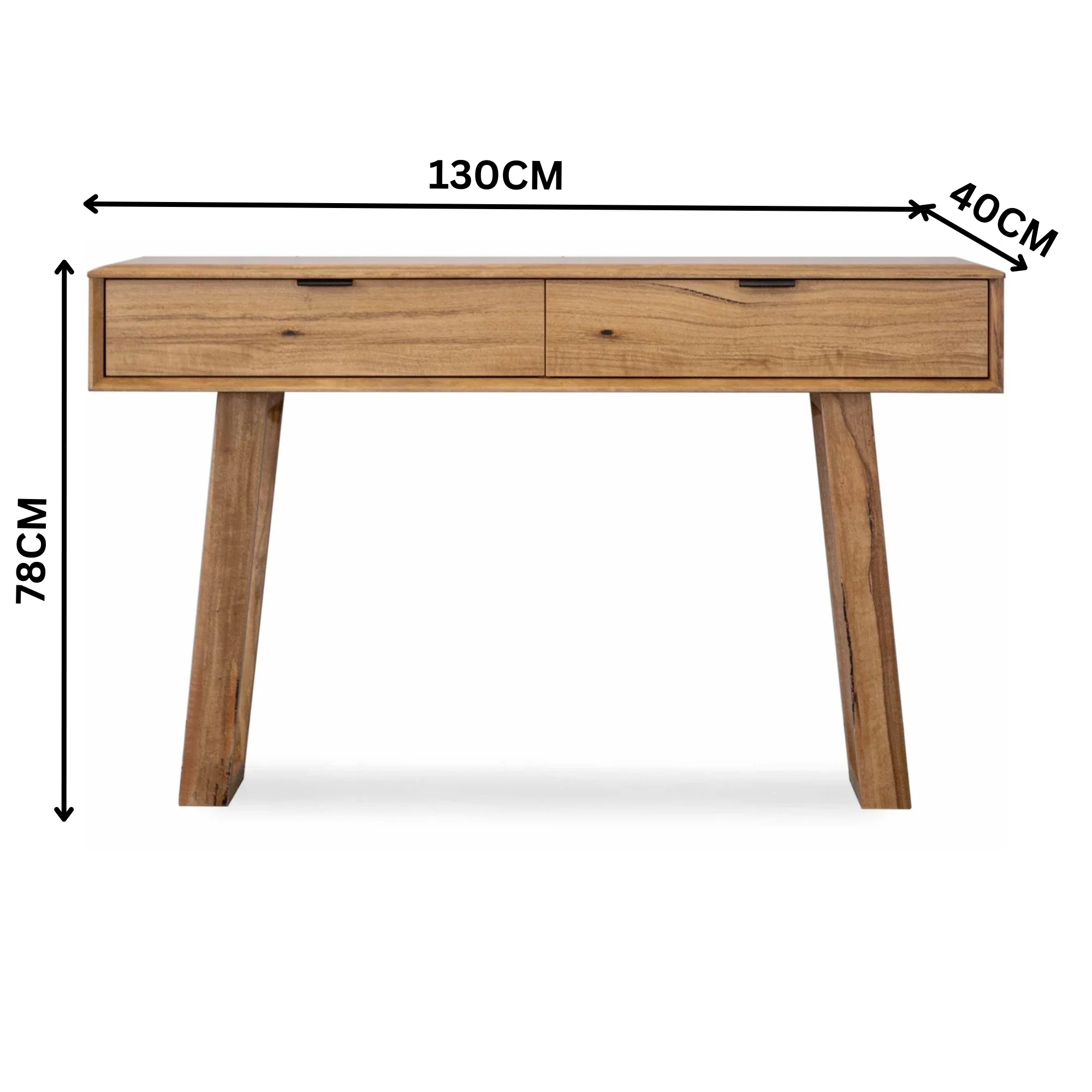 Japandi 130cm Console Table Natural Oak - Image 3