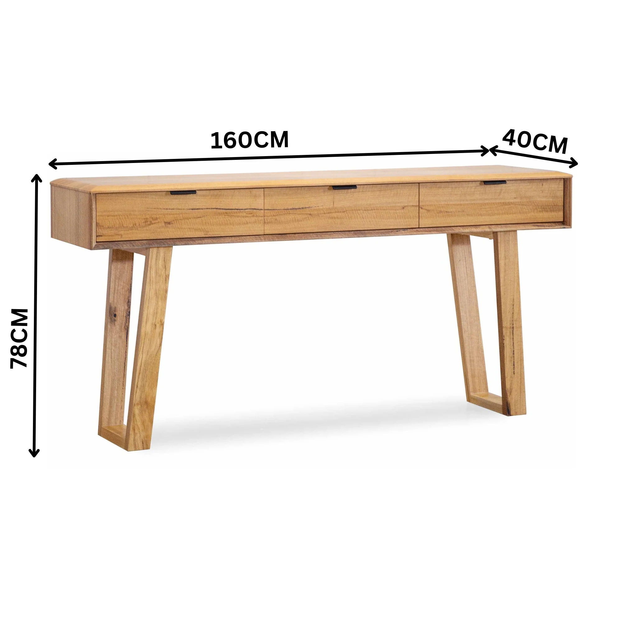 Japandi 160cm Console Table Natural Oak - Image 3