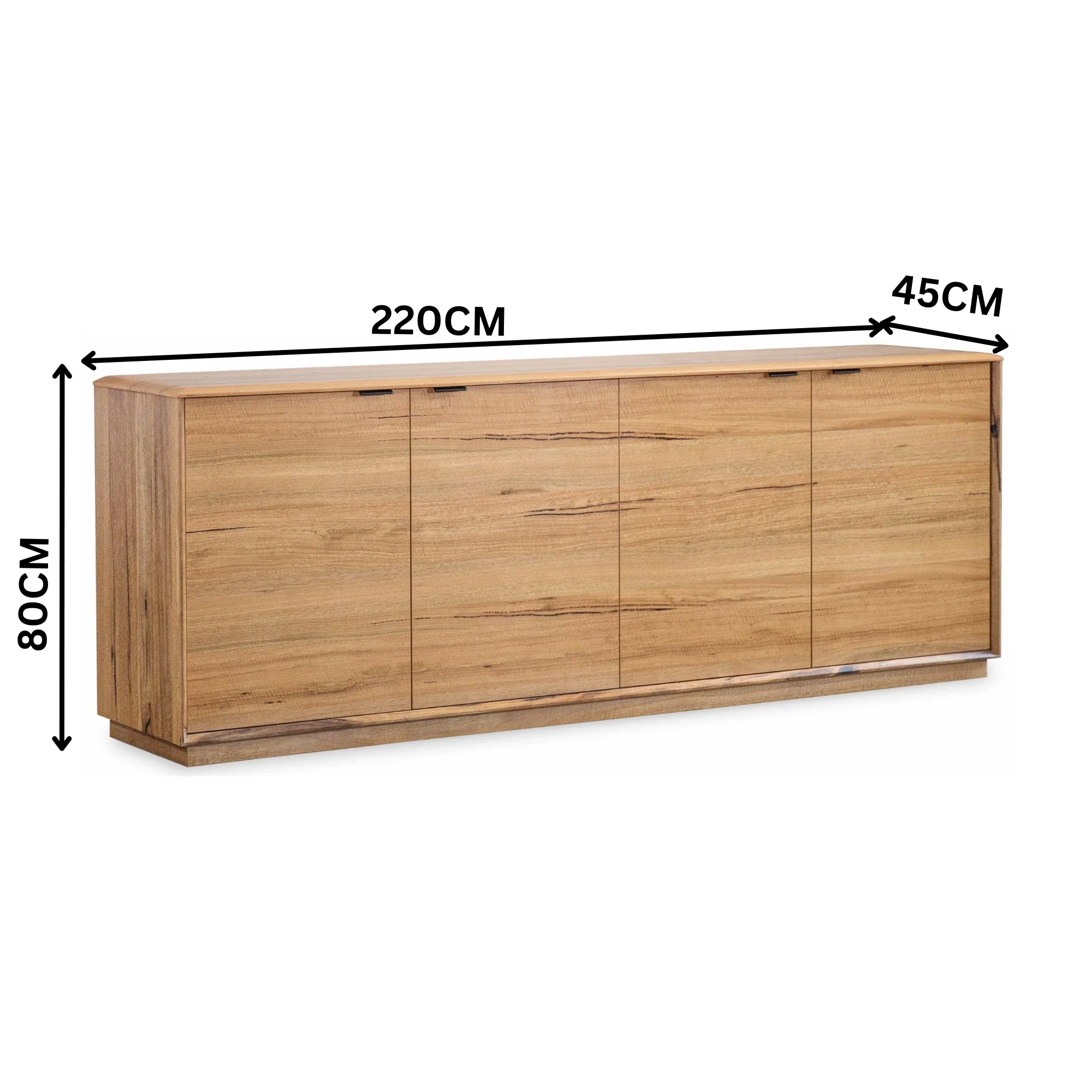 Japandi 220cm Buffet Table Natural Oak - Image 3