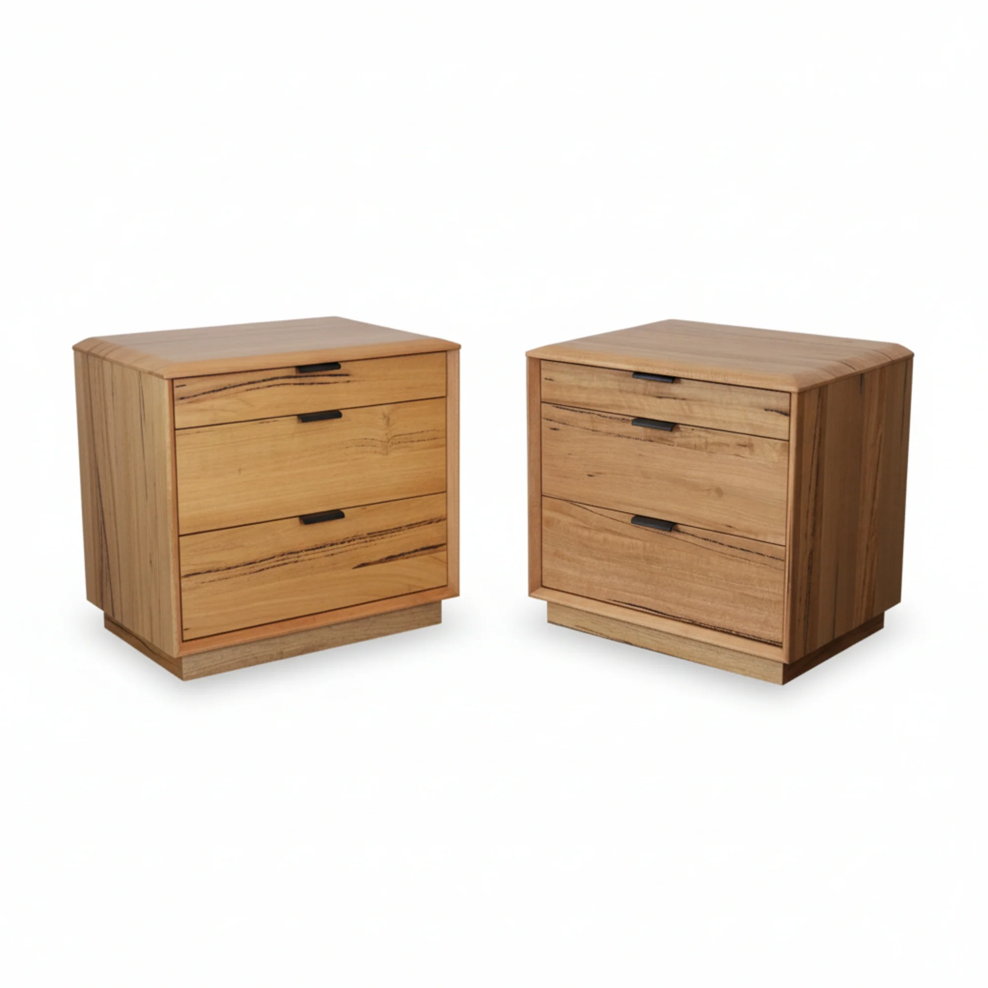 Japandi 2pc Set Bedside Table Natural Oak - Image 2