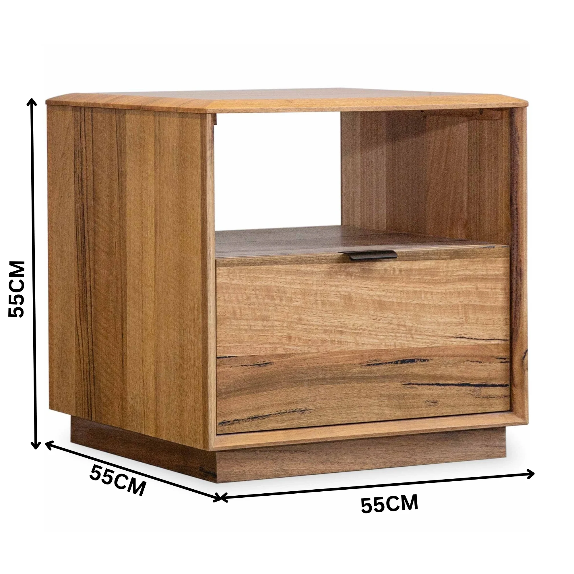 Japandi 55cm Lamp Table Natural Oak - Image 3