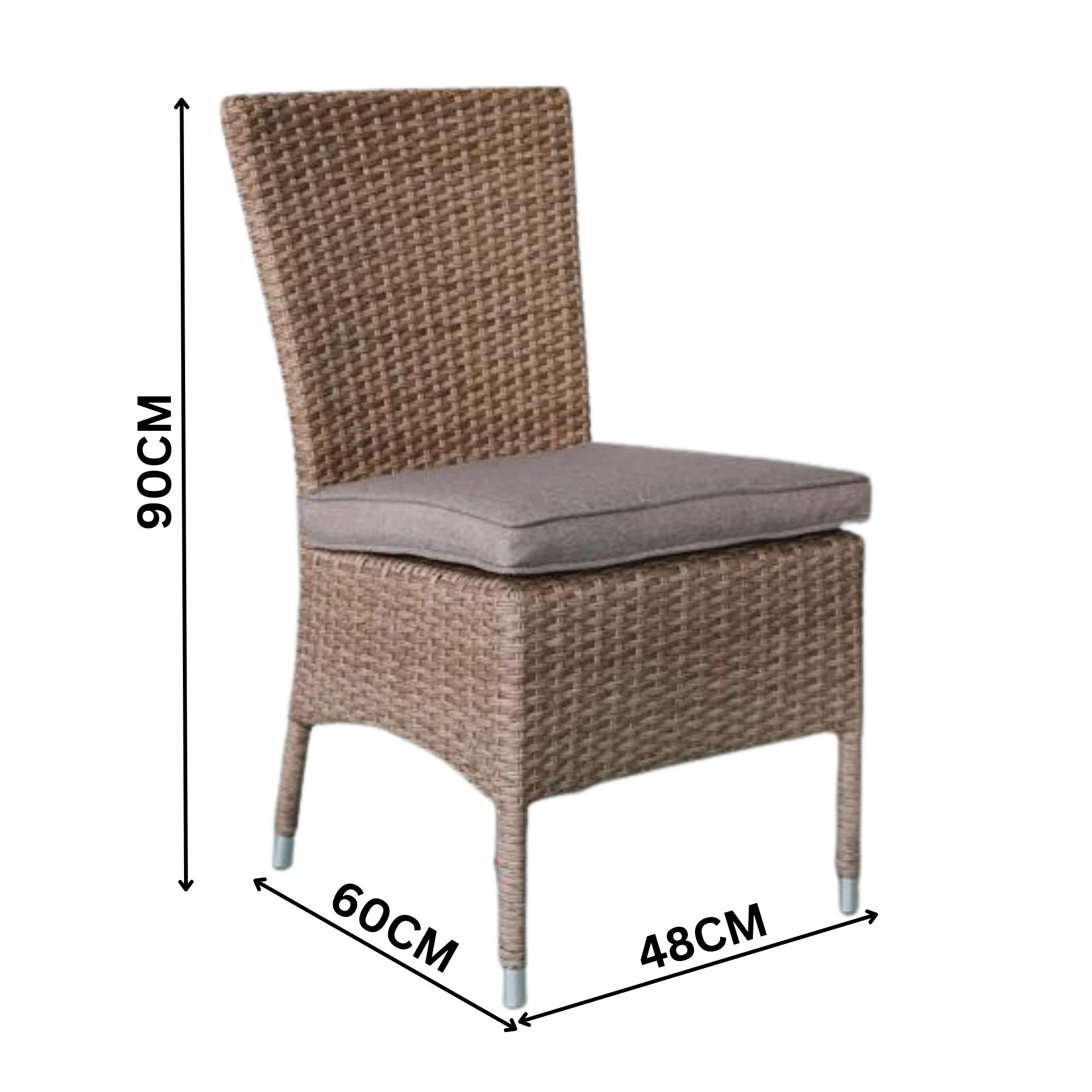 Java 2pc Set Outdoor Rattan Wicker Dining Chair - Image 3