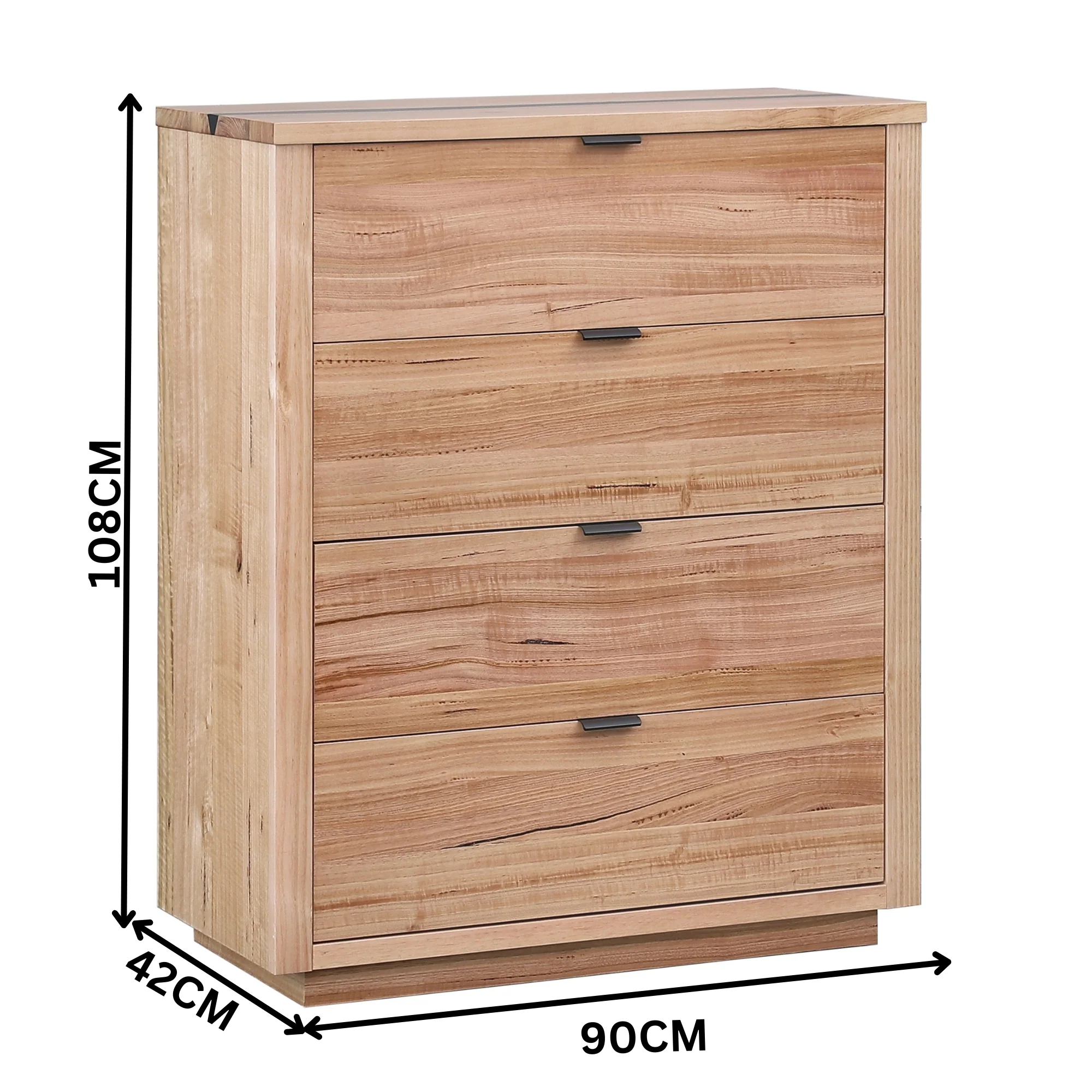 Javes Tallboy 4 Drawer Cabinet Storage Natural - Image 2