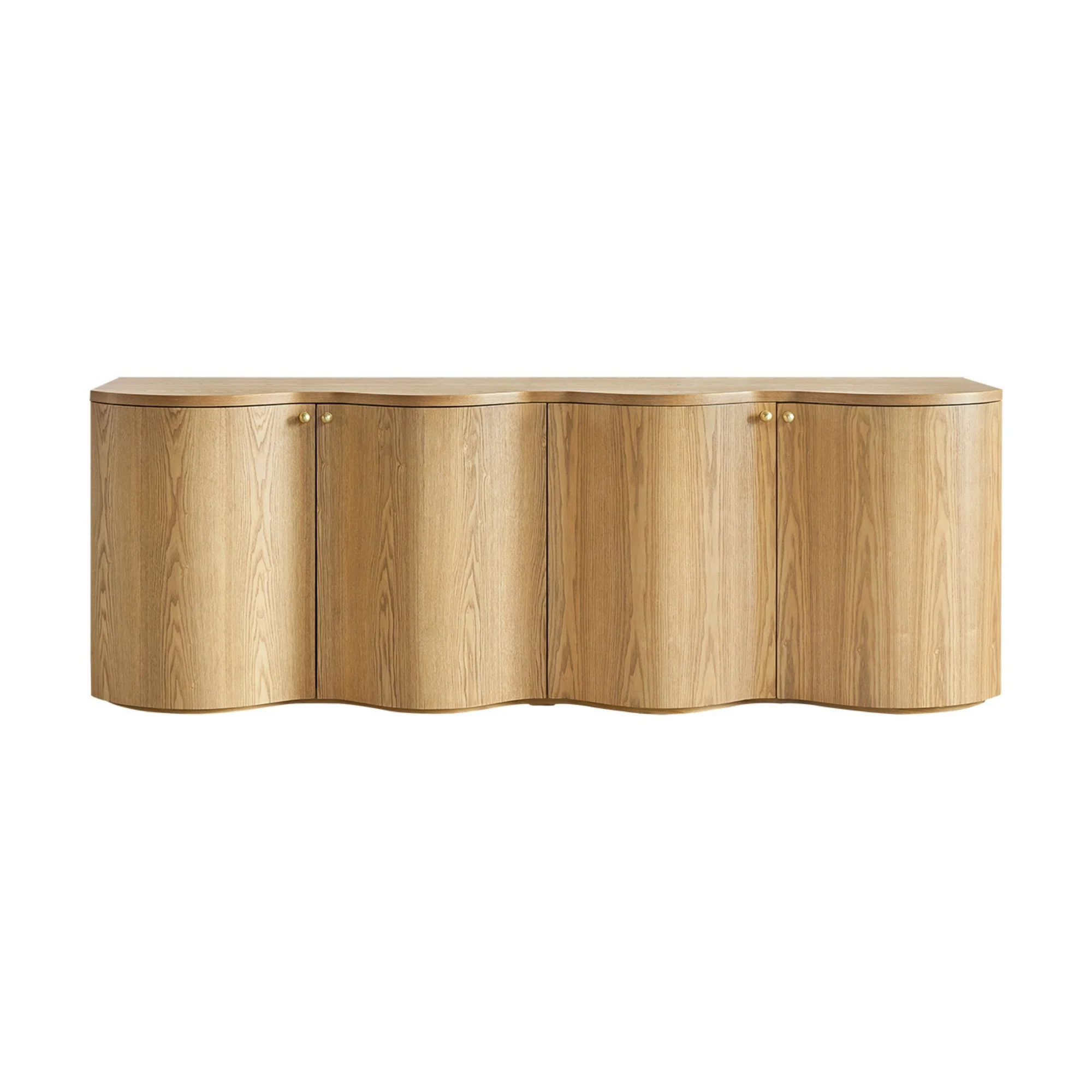 Wave 215cm 4 Door Buffet Table Storage Unit Natural - Image 2