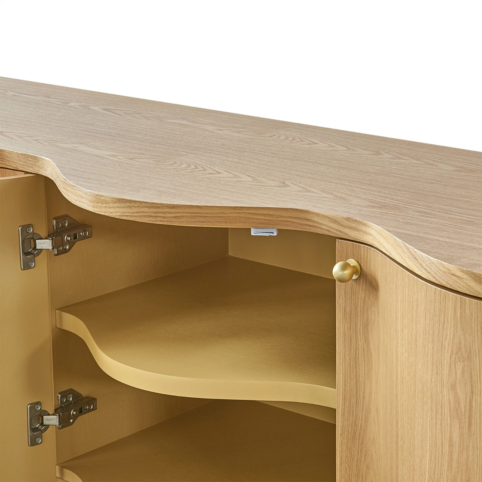Wave 215cm 4 Door ETU Enterntainment TV Unit Natural - Image 6