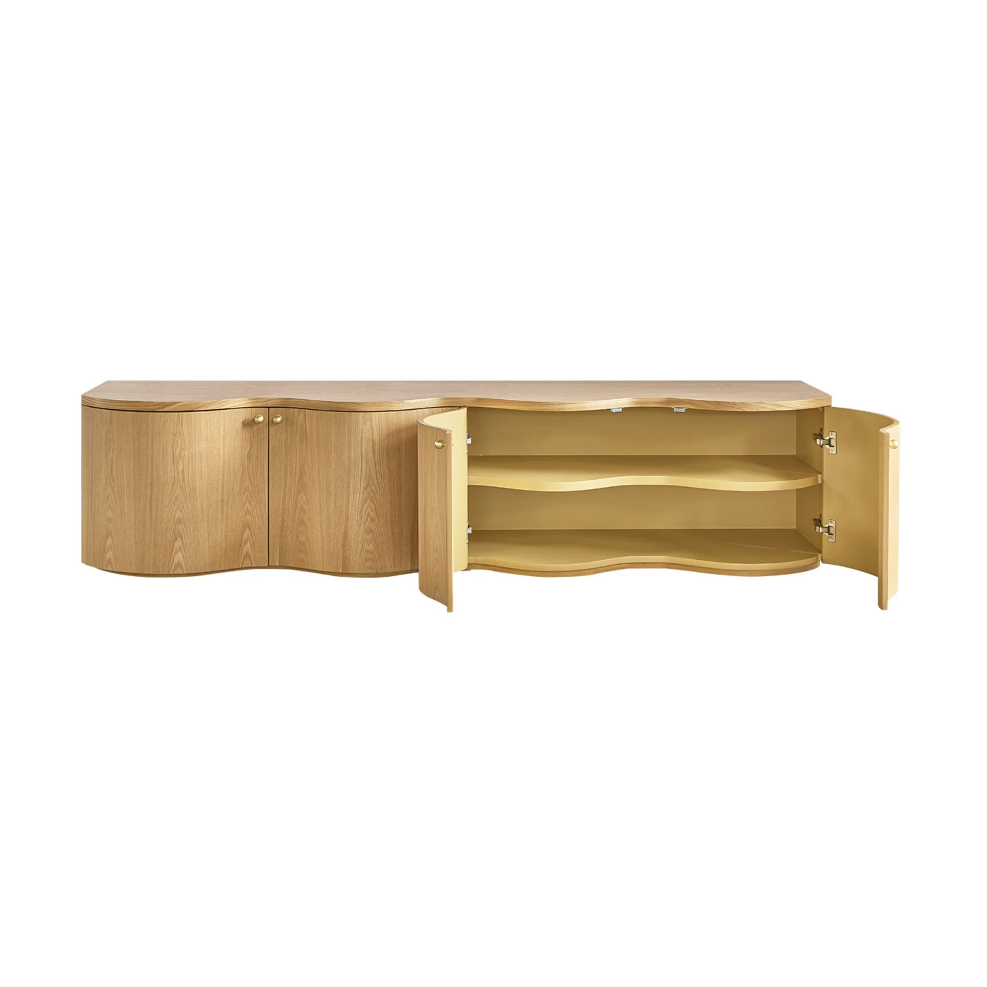 Wave 215cm 4 Door ETU Enterntainment TV Unit Natural - Image 7