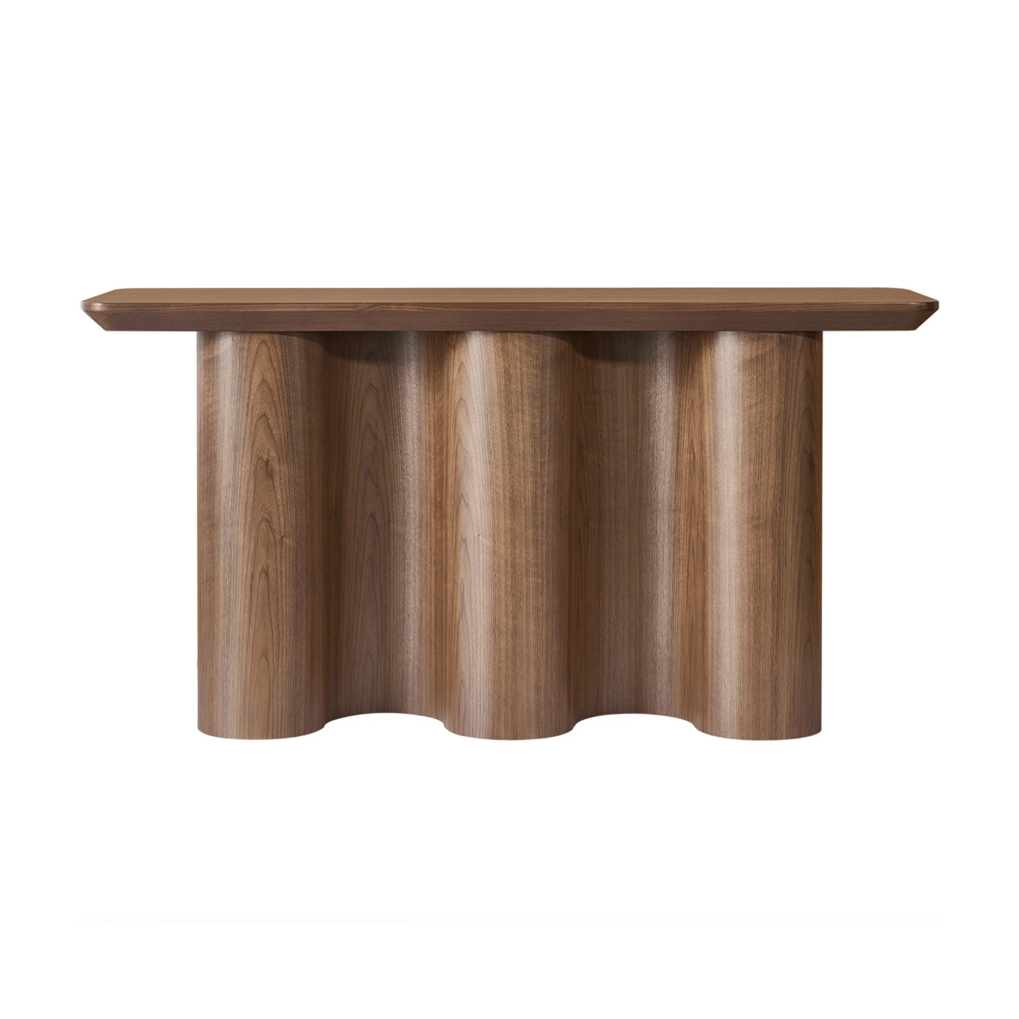 Wave 150cm Console Hallway Entrance Table Walnut - Image 3