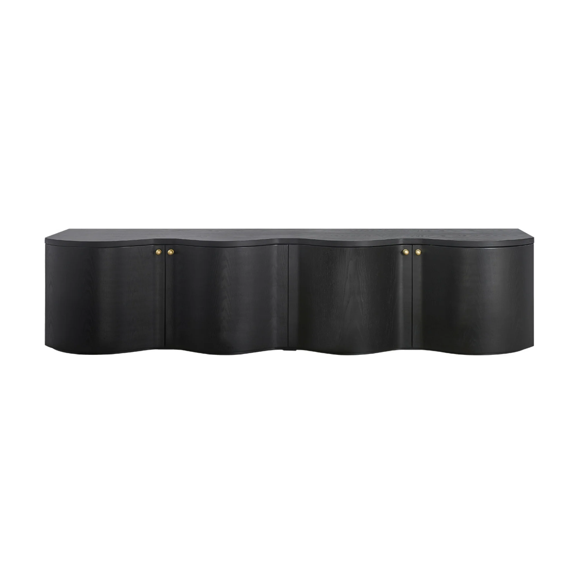 Wave 215cm 4 Door ETU Enterntainment TV Unit Black - Image 3