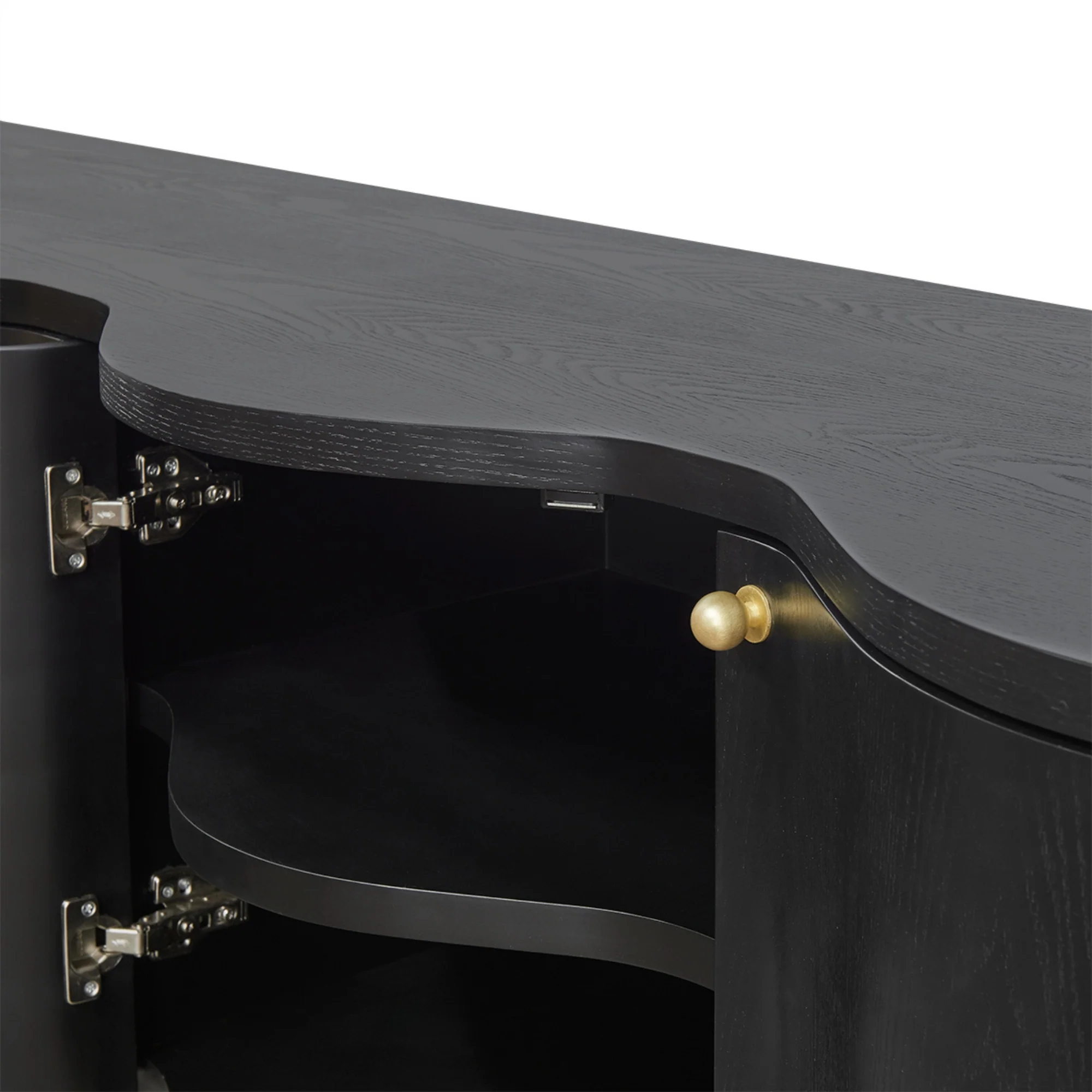 Wave 215cm 4 Door ETU Enterntainment TV Unit Black - Image 7