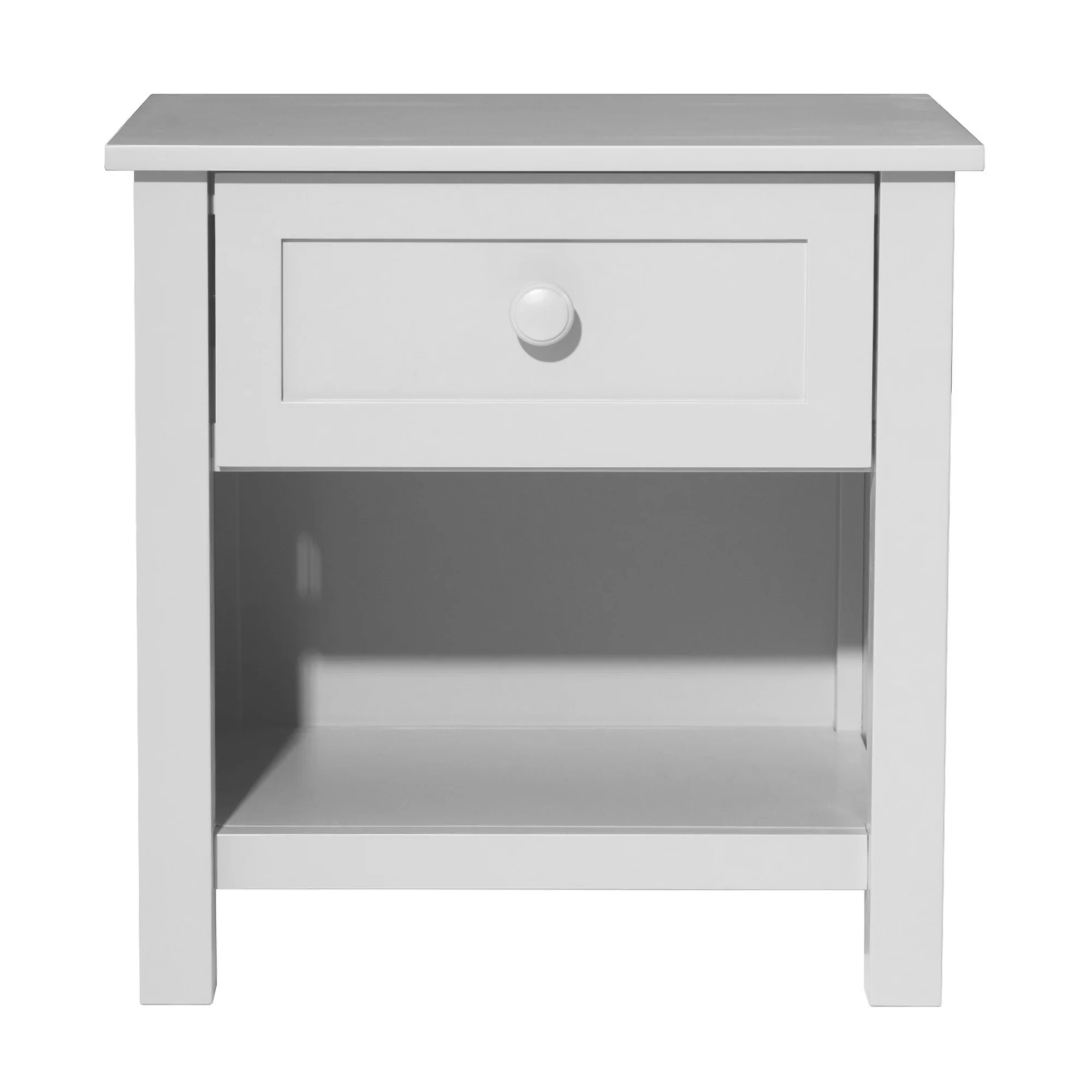 Jessica 4pc Double Bedroom Set Bed Frame Bedside Tallboy White - Image 7