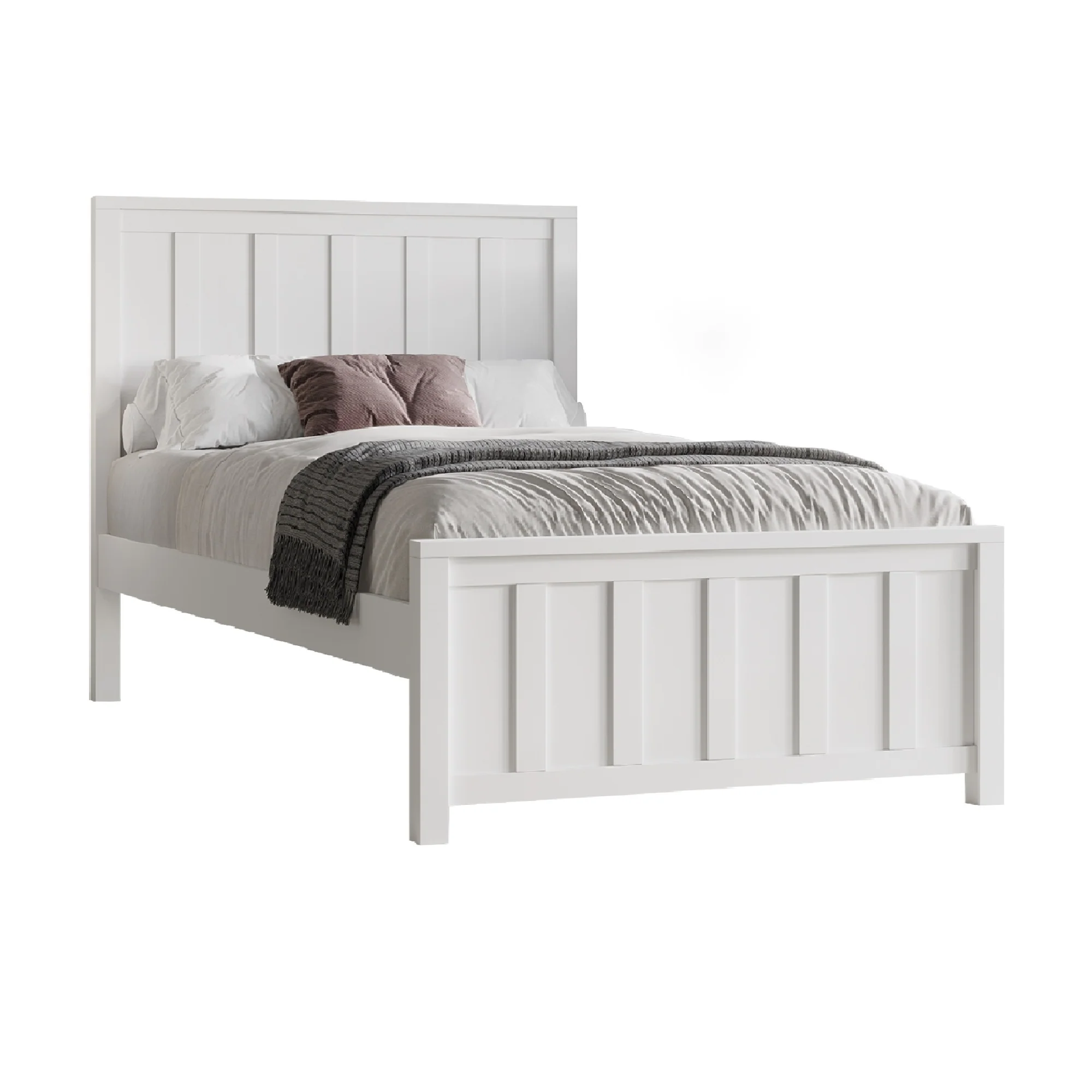 Jessica Double Size Bed Frame White - Image 2
