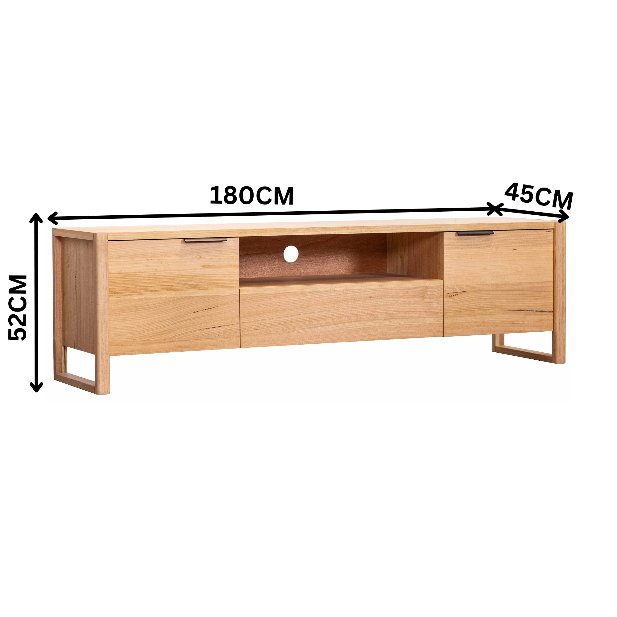 Jindy 180cm ETU Entertainment TV Unit Centre Natural Oak - Image 2