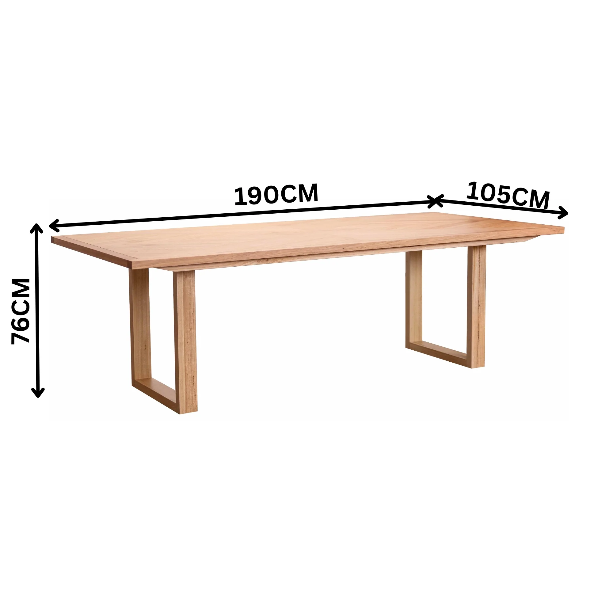 Jindy 190cm Dining Table Natural Oak - Image 2