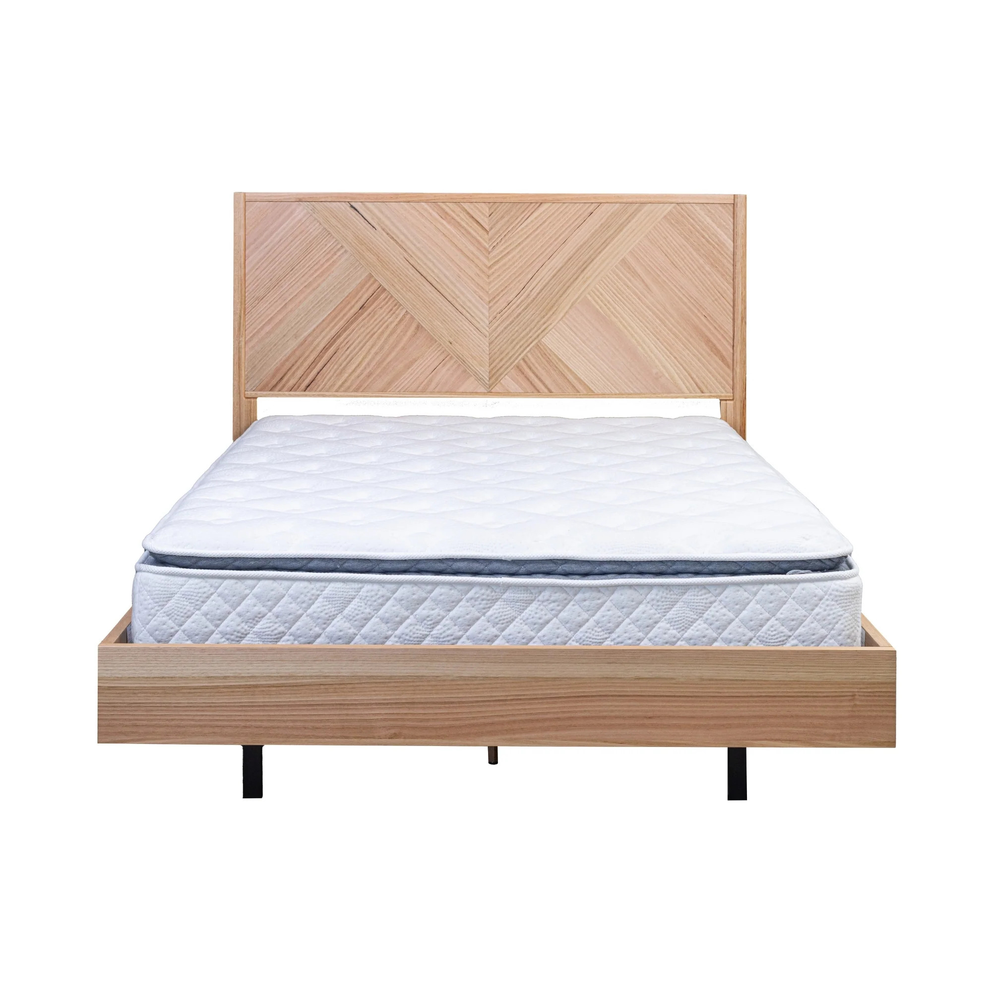 Jindy King Bed Frame Natural Oak - Image 3