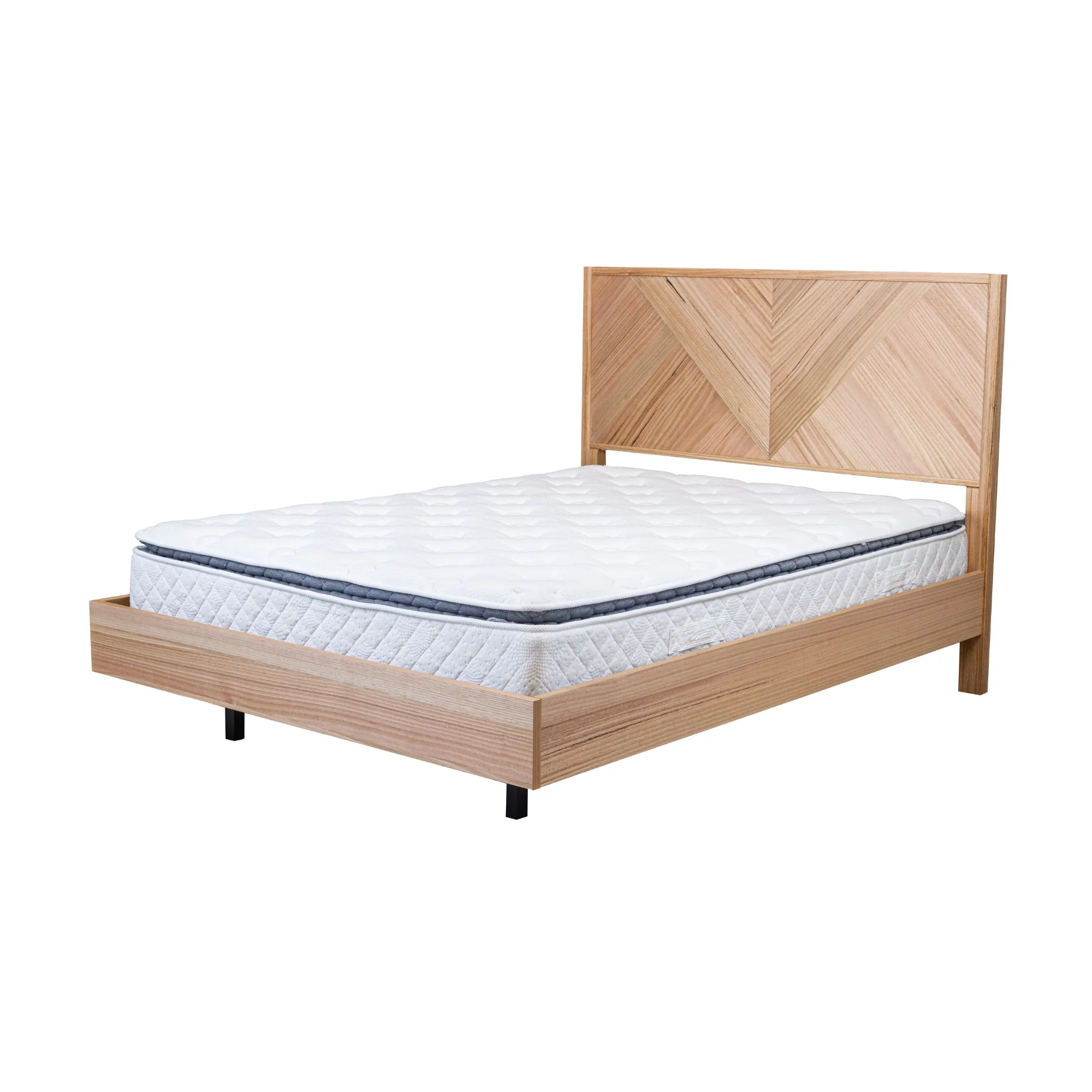 Jindy King Bed Frame Natural Oak - Image 4