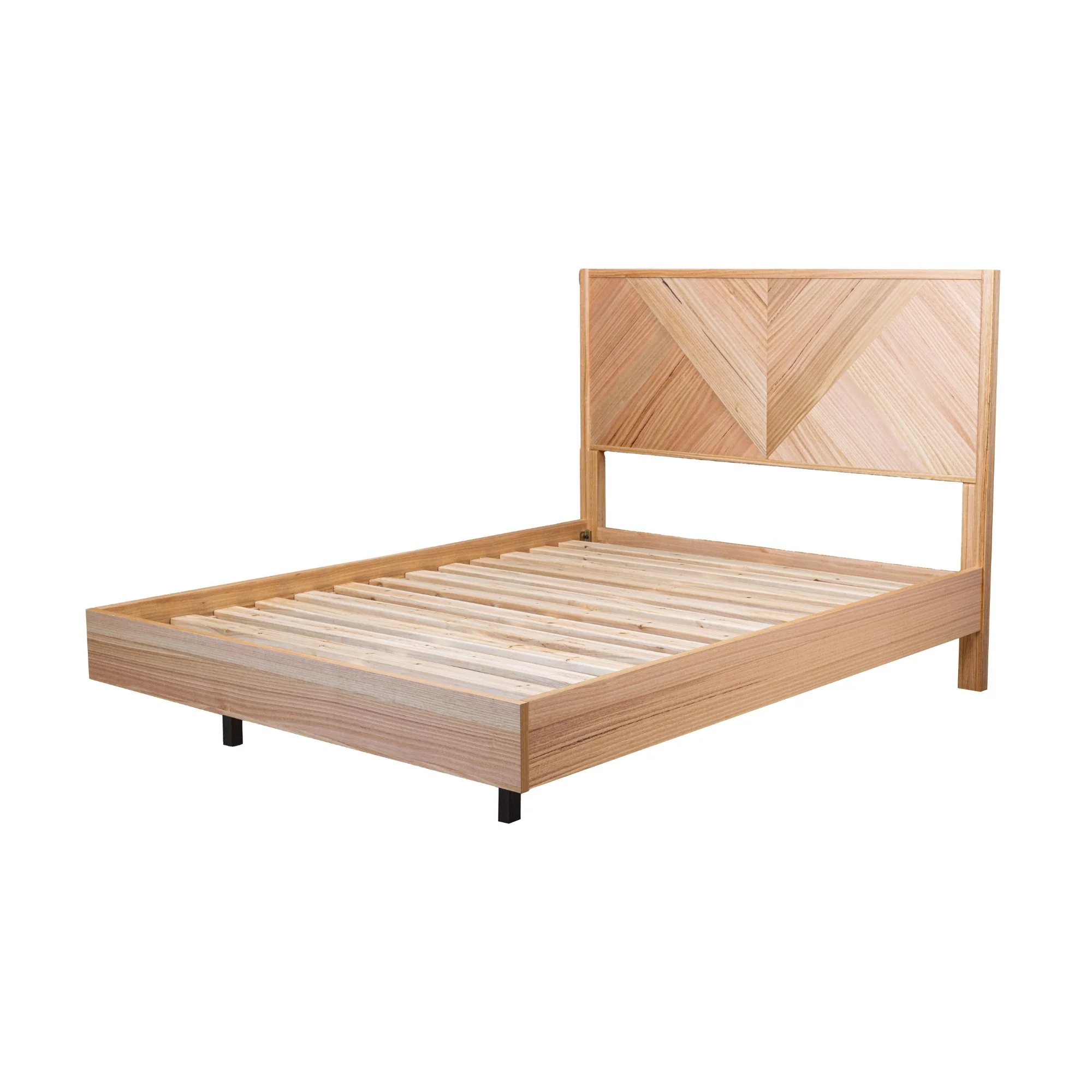 Jindy King Bed Frame Natural Oak - Image 5