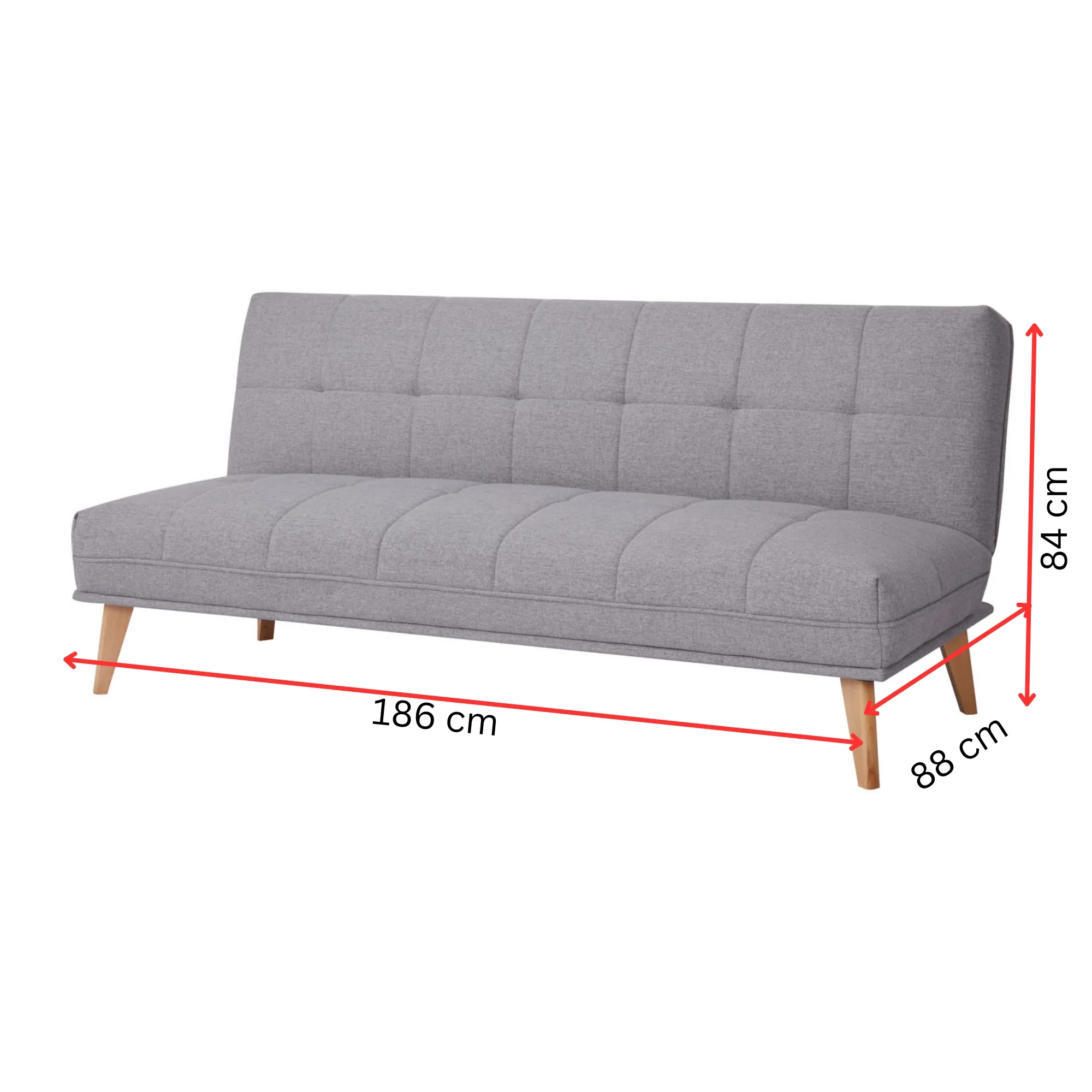 Jovie 3 Seater Fabric Sofa Bed - Image 10