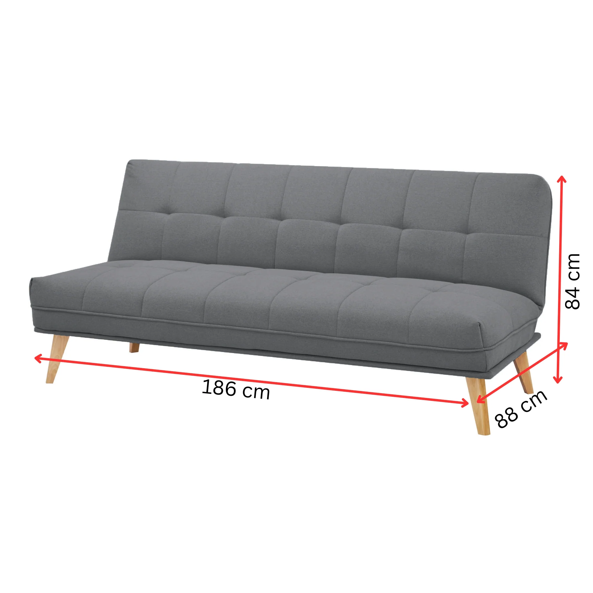 Jovie 3 Seater Fabric Sofa Bed - Image 15