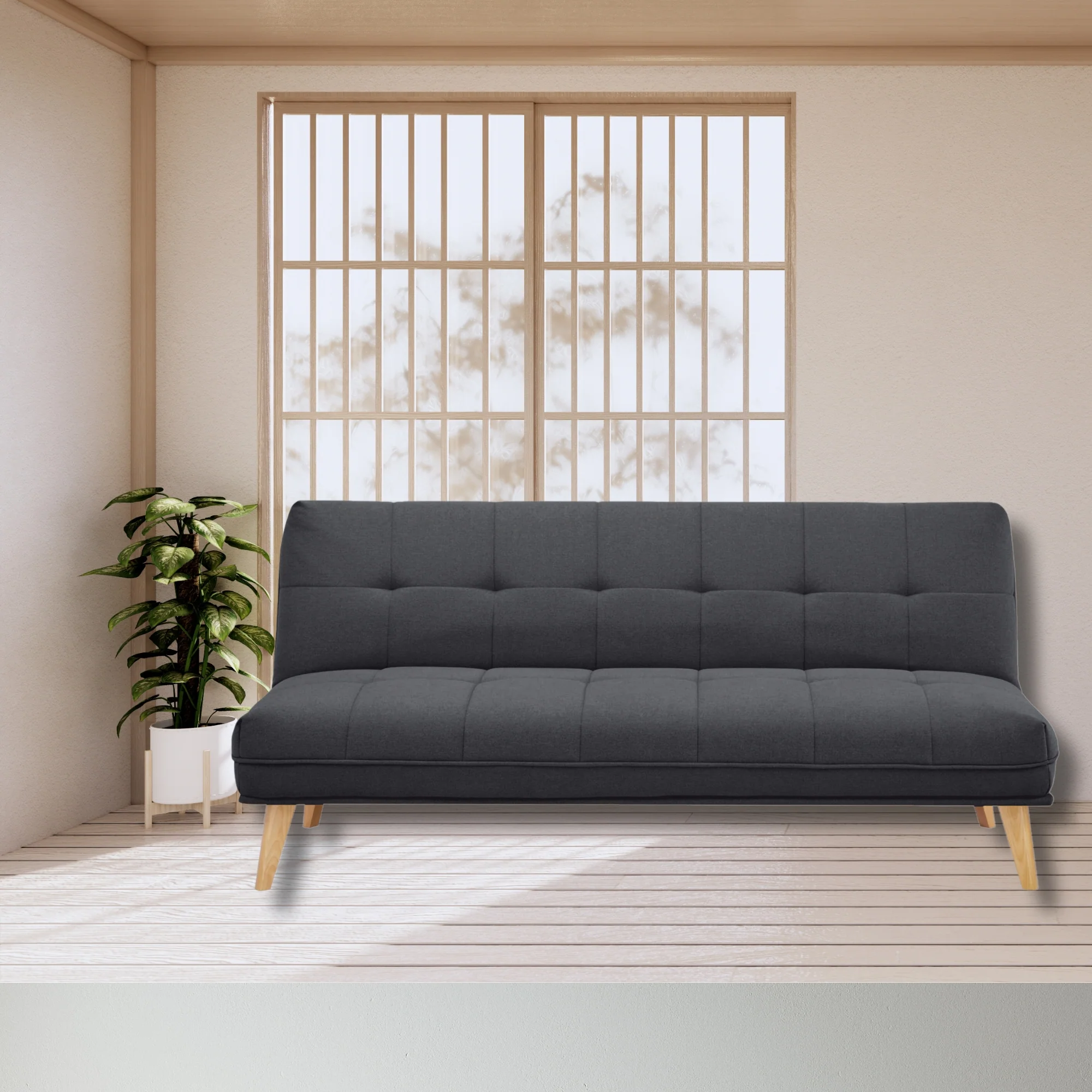 Jovie 3 Seater Fabric Sofa Bed - Image 20