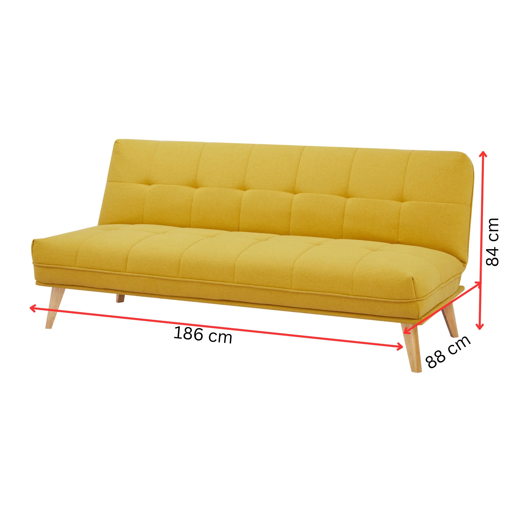 Jovie 3 Seater Fabric Sofa Bed - Image 28