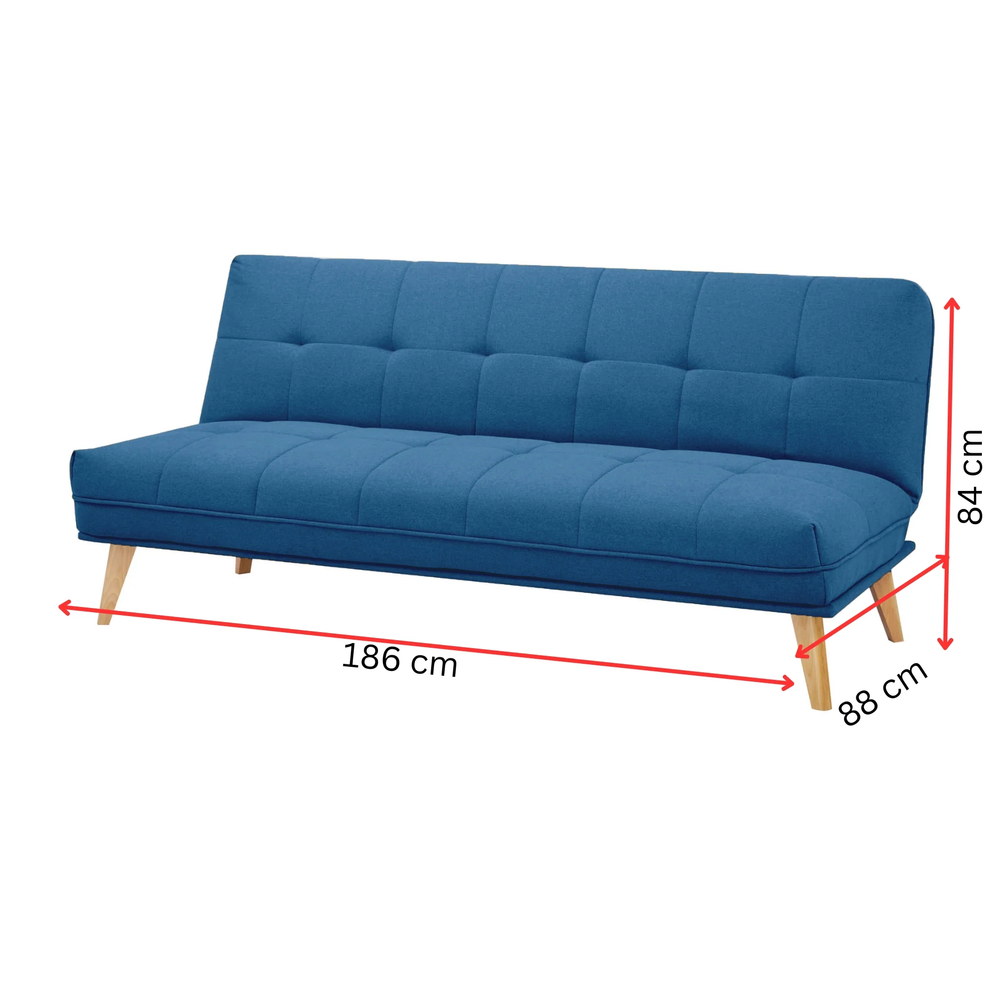 Jovie 3 Seater Fabric Sofa Bed - Image 3