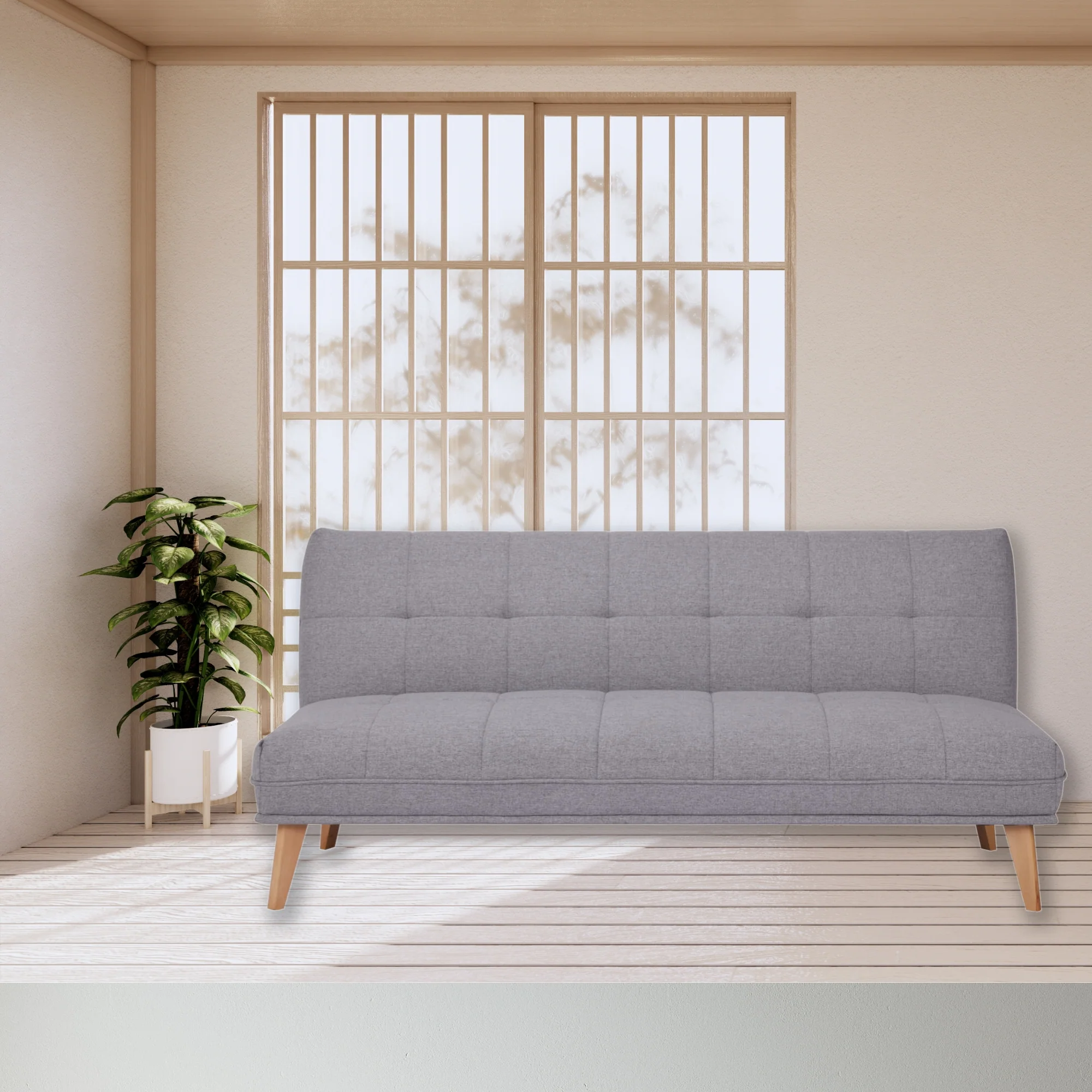 Jovie 3 Seater Fabric Sofa Bed - Image 9