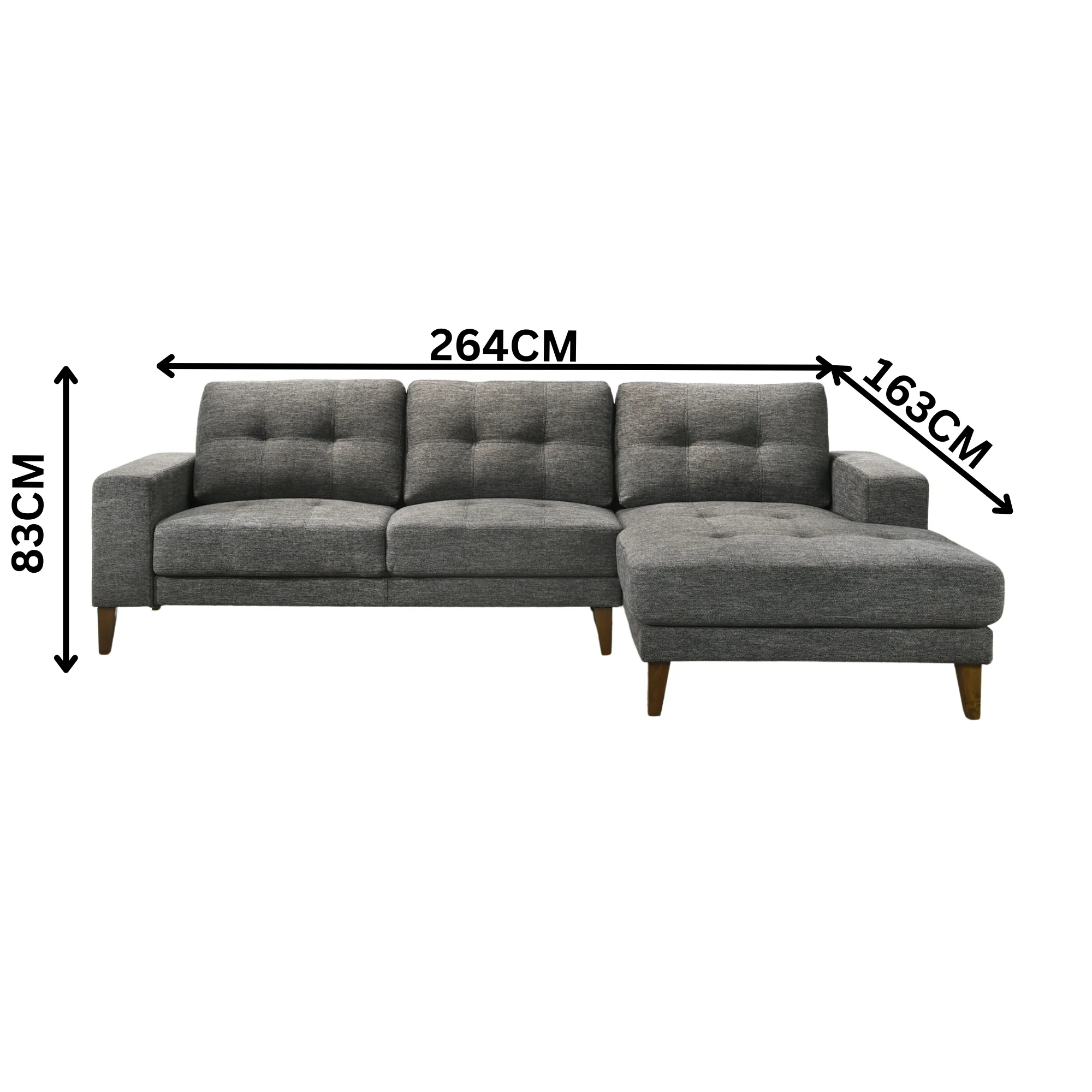 Juliet Fabric Chaise Sofa - Image 11