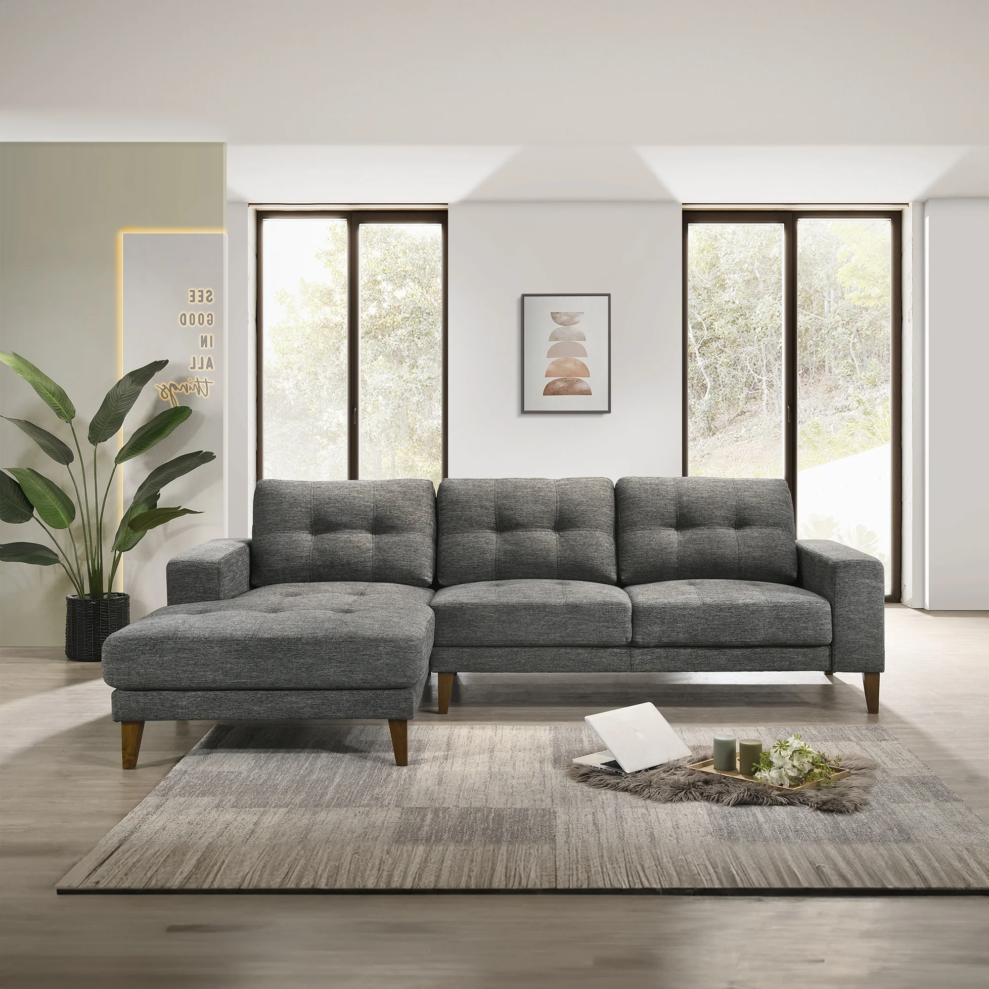 Juliet Fabric Chaise Sofa - Image 12