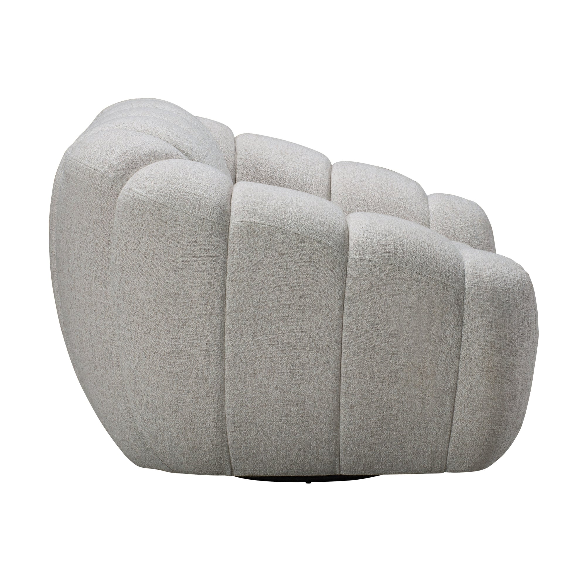 Juno Swivel Armchair Fabric Chair Beige - Image 4