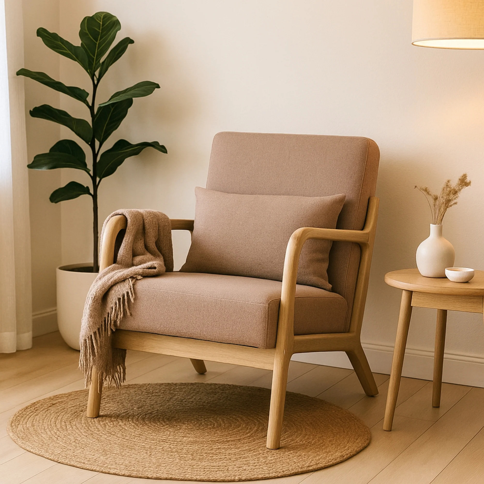 Kamden Pine Wood Armchair - Image 19